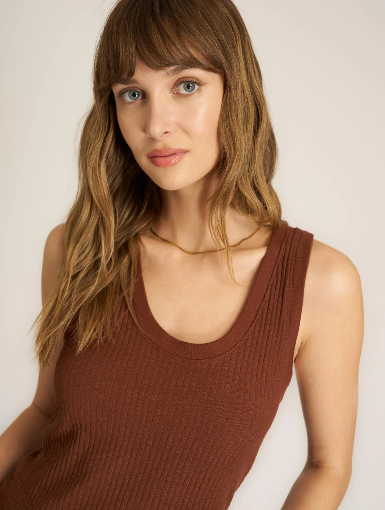 Suki Scoop Neck Rib Tank