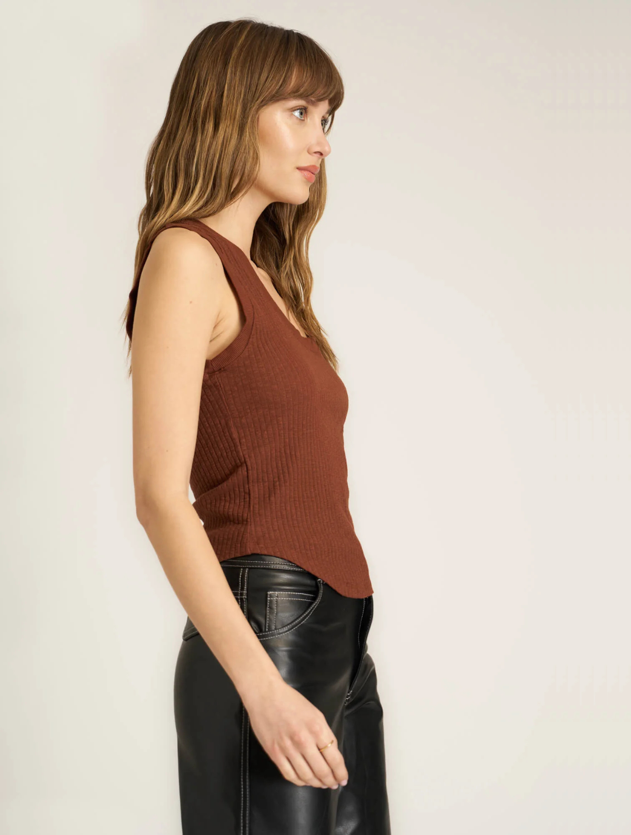 Suki Scoop Neck Rib Tank