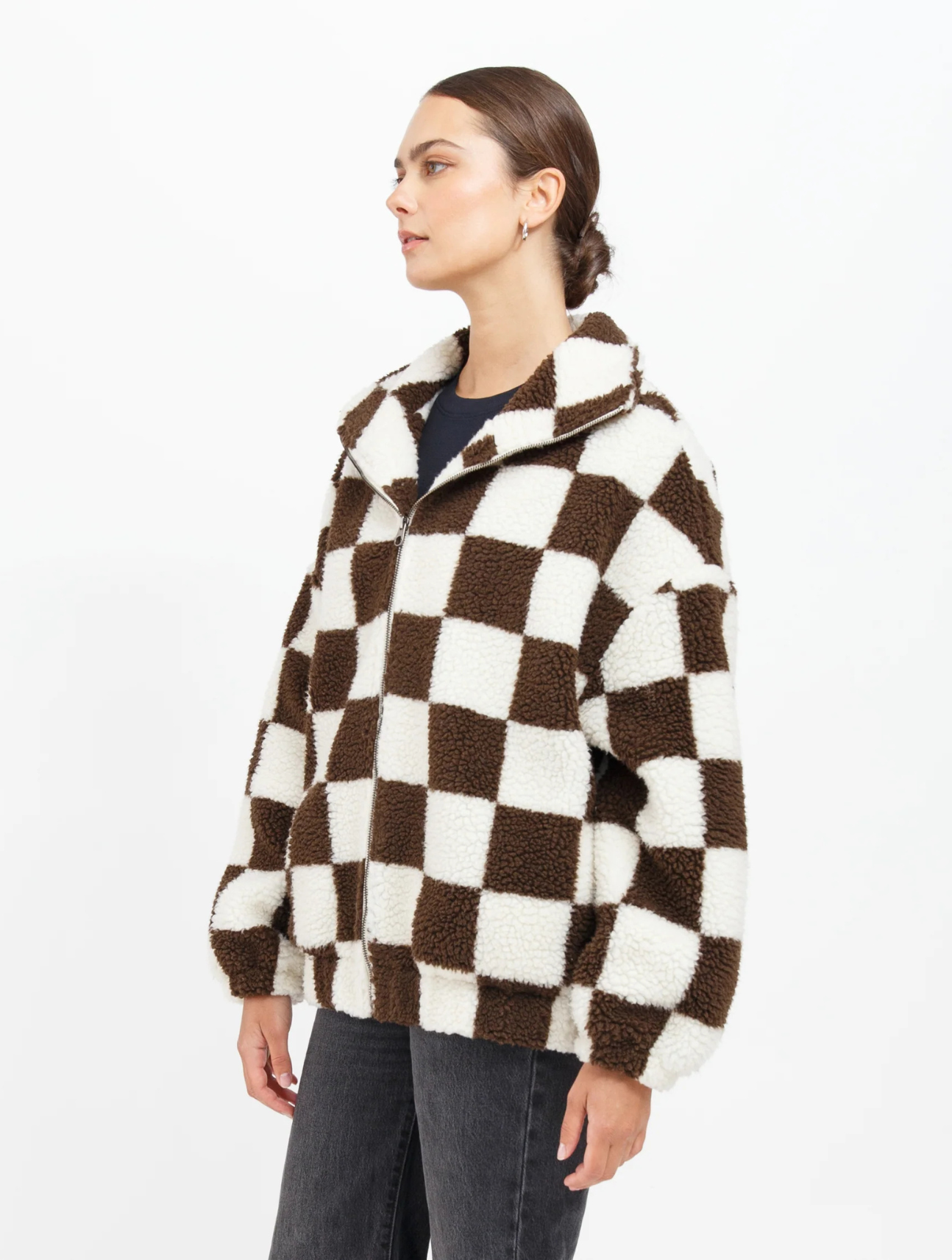 Checkered Sherpa Jacket