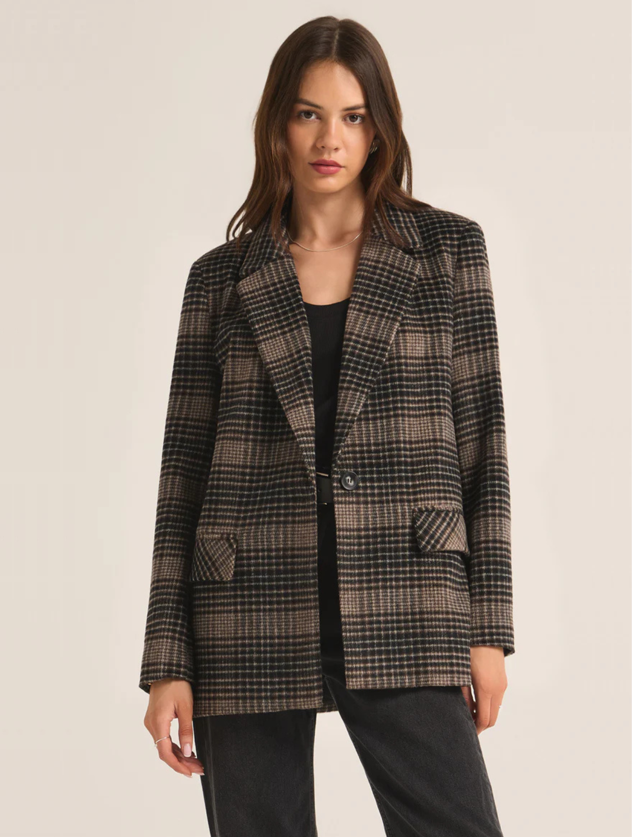 Kingston Relaxed Plaid Blazer