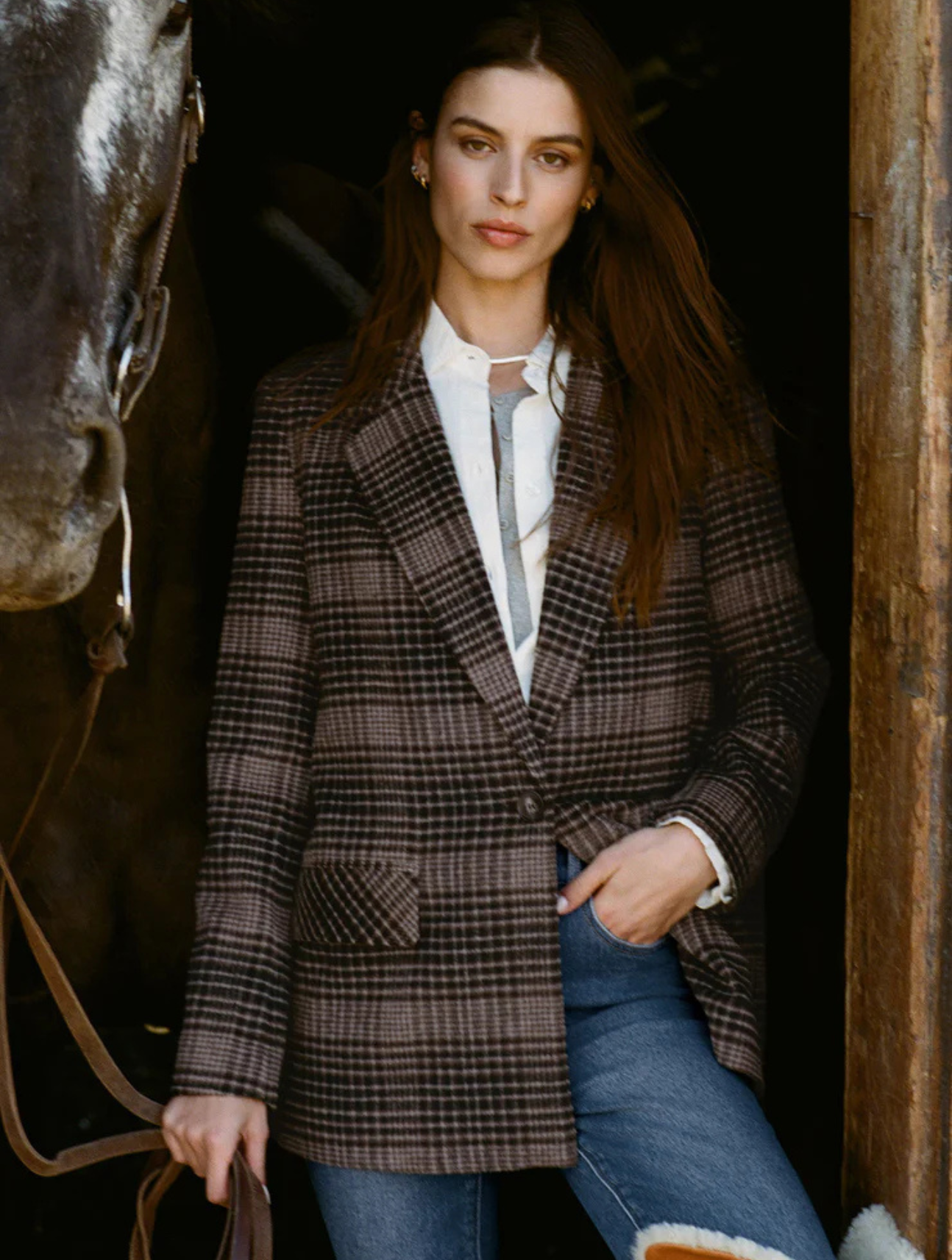 Kingston Relaxed Plaid Blazer