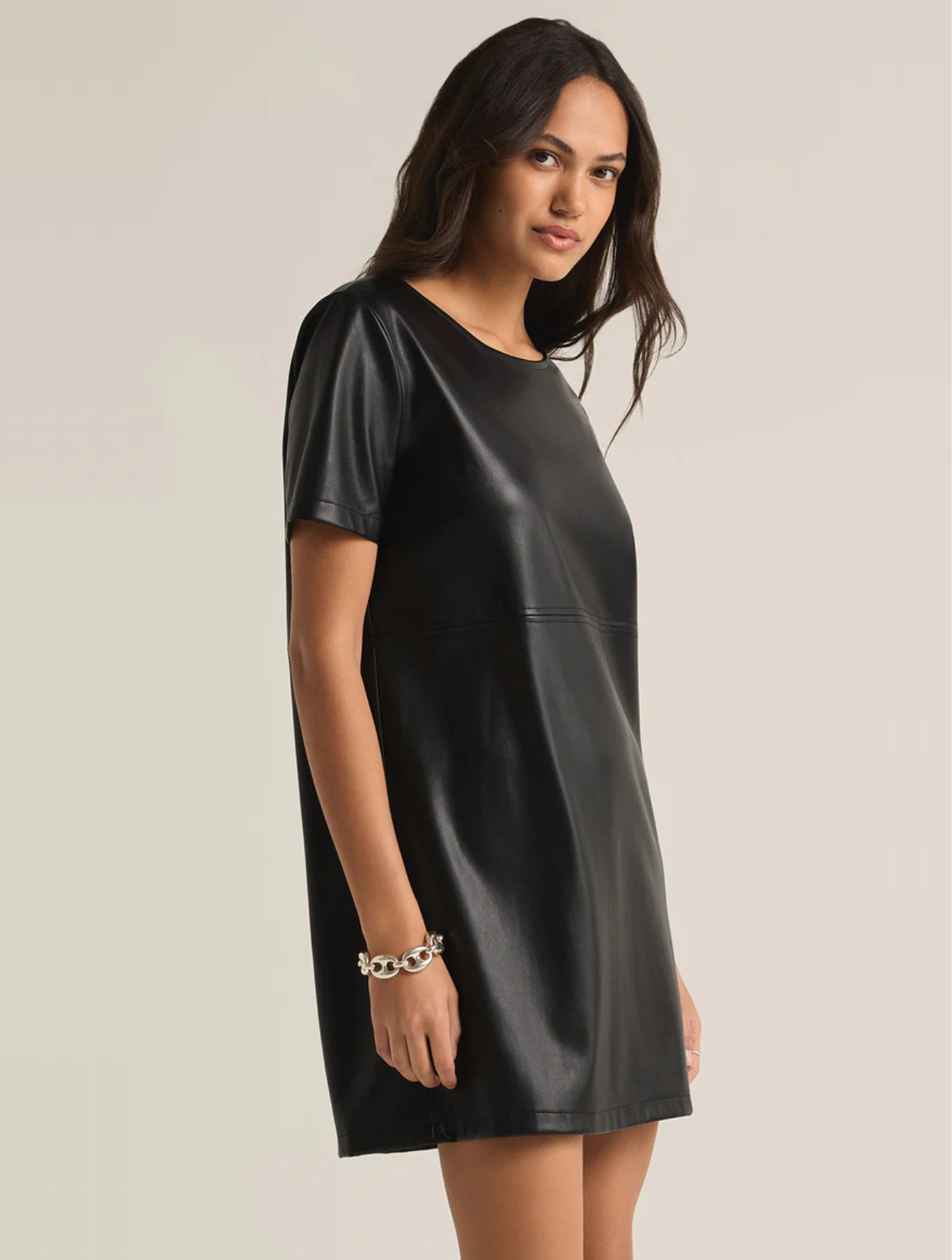 London Faux Leather Dress