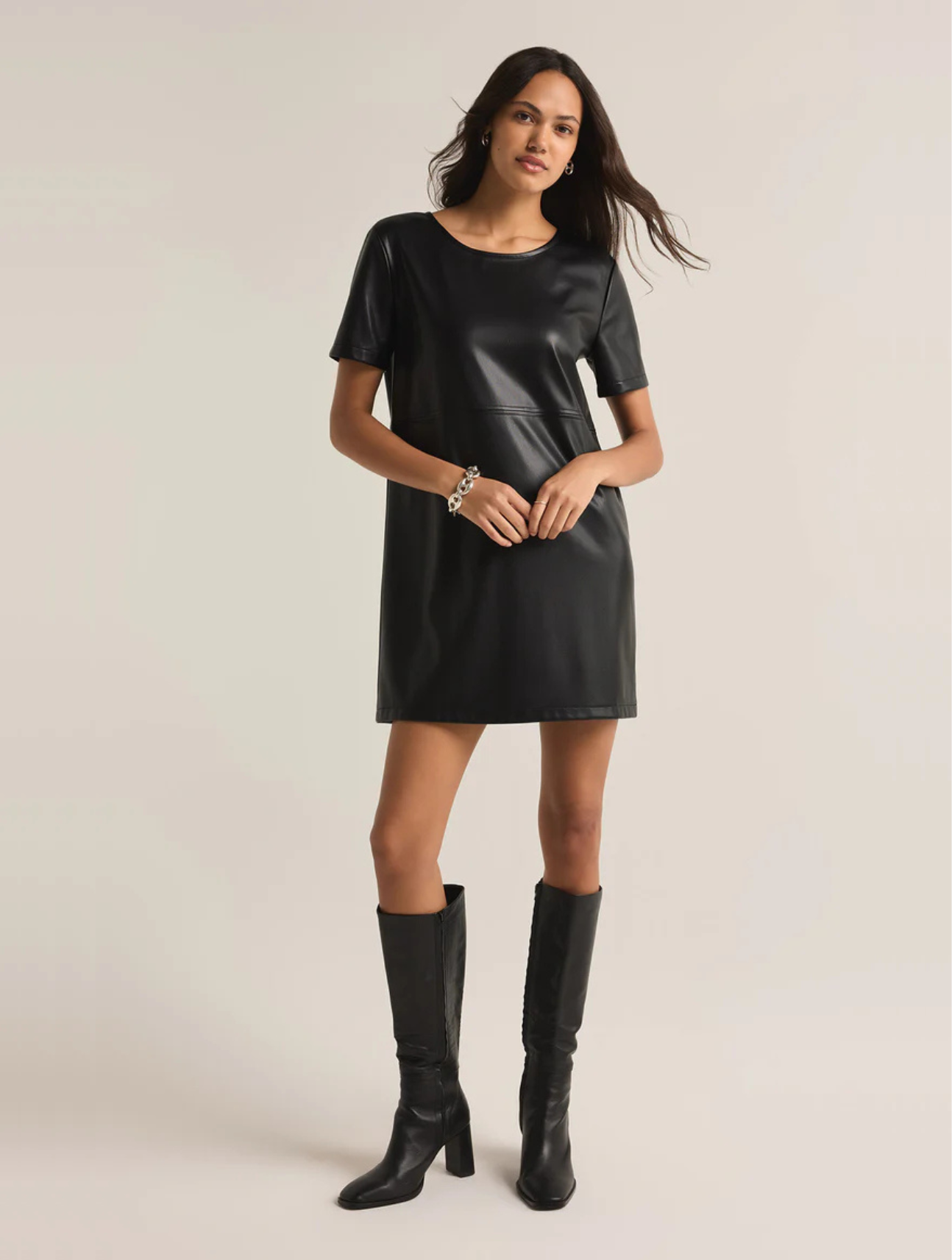 London Faux Leather Dress