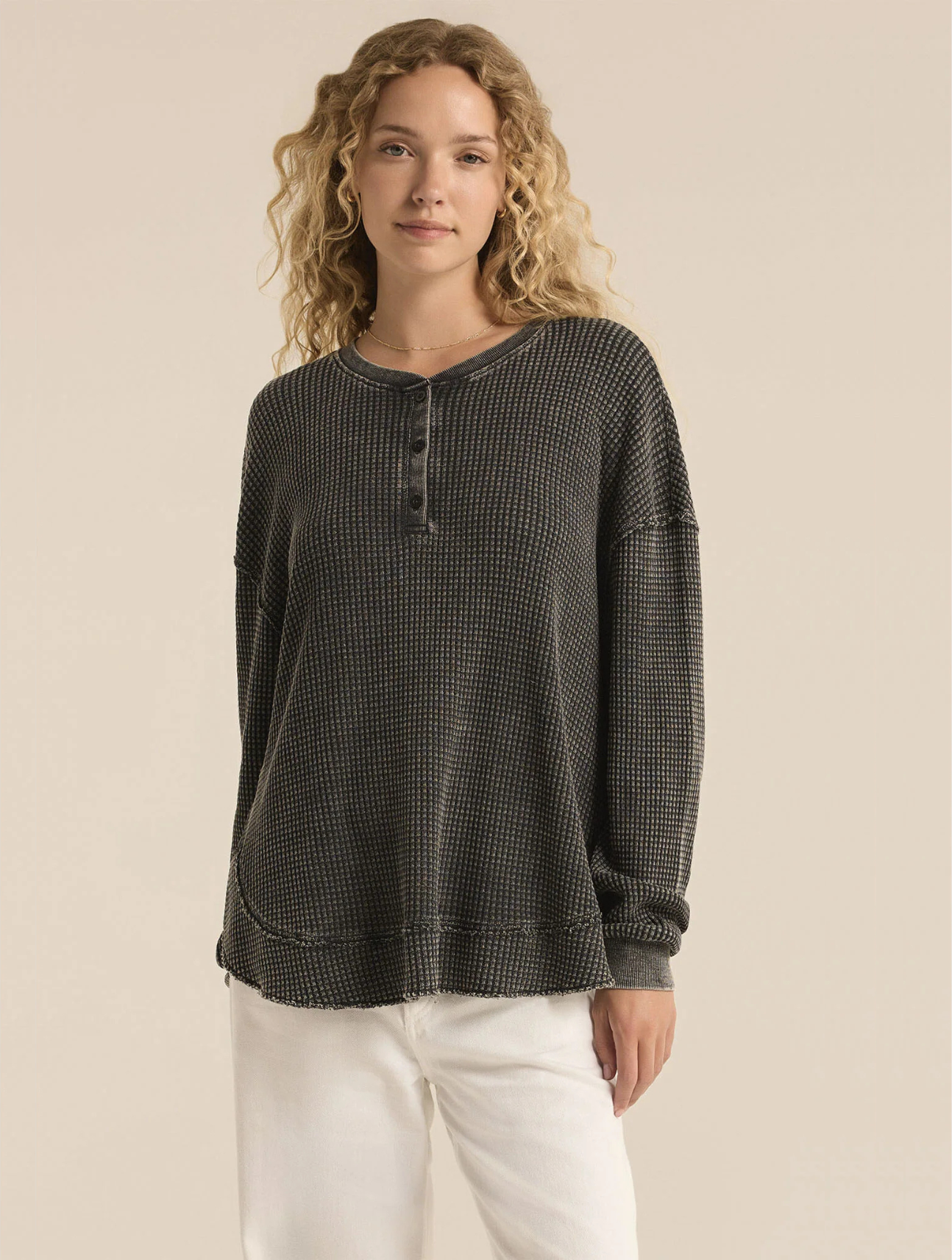 Jax Cozy Waffle Henley