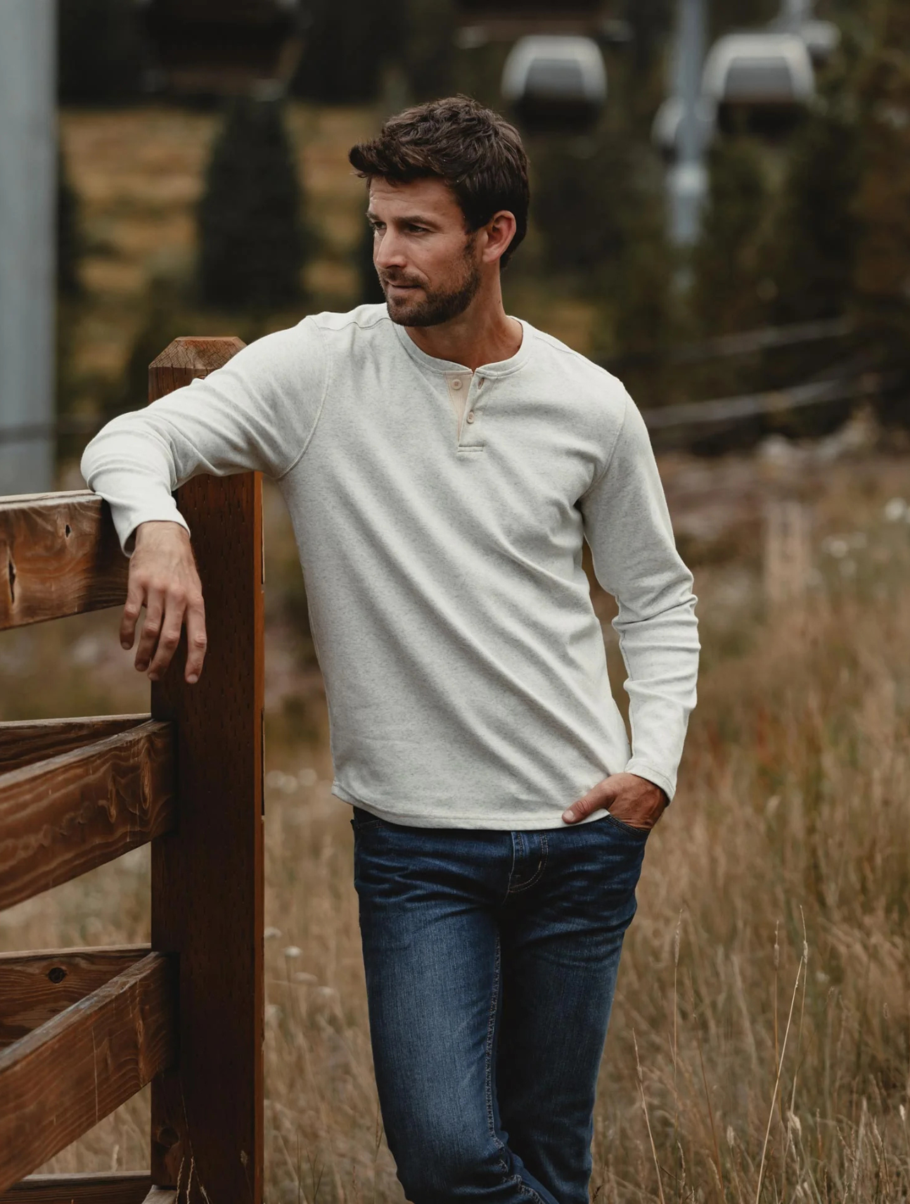 Puremeso Two Button Henley