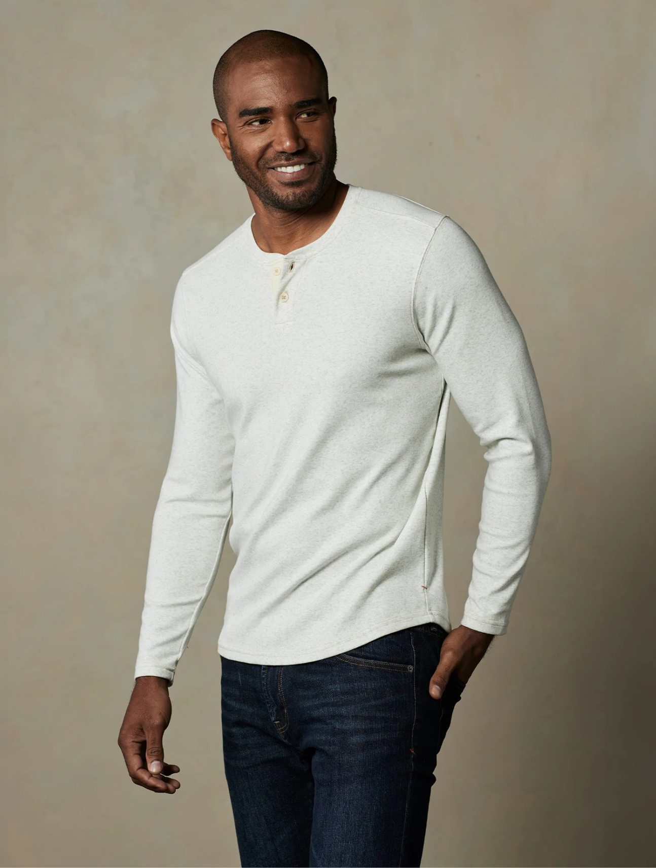 Puremeso Two Button Henley