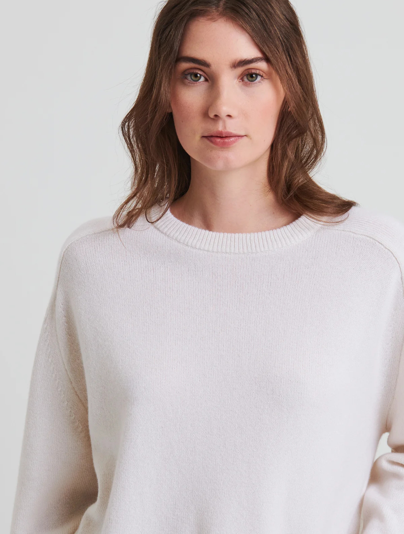 Cashmere Saddle Shoulder Crewneck