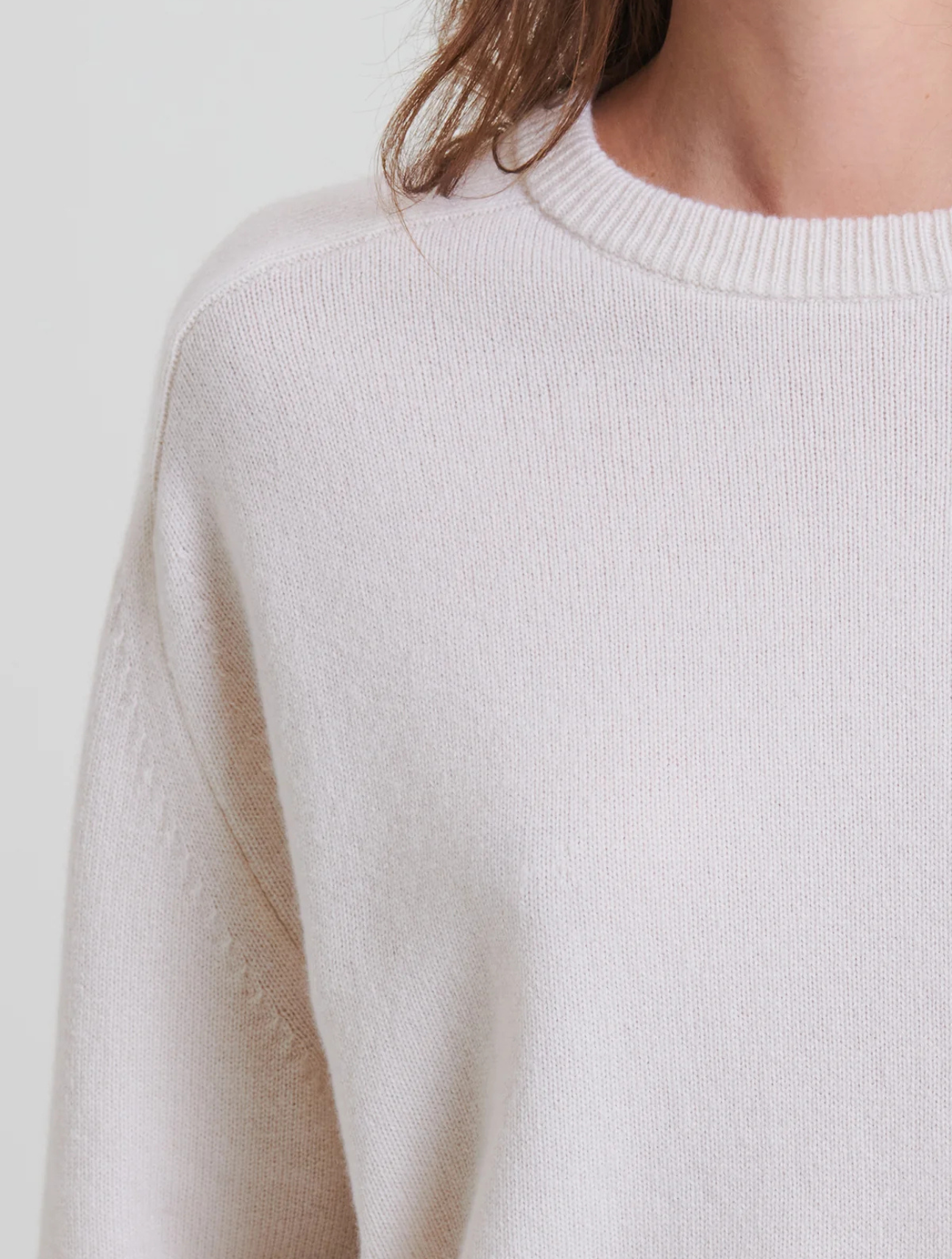 Cashmere Saddle Shoulder Crewneck