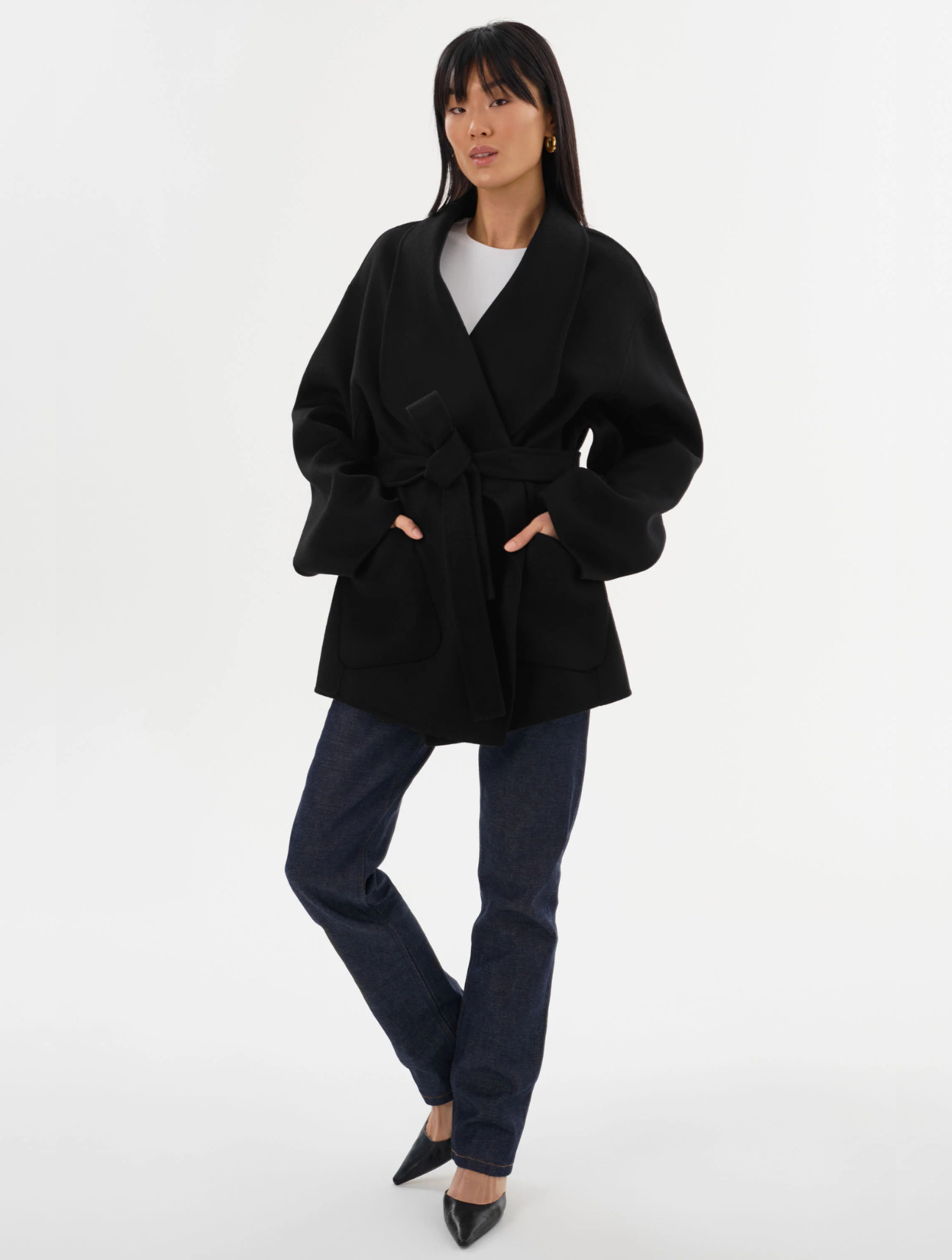 Mekia Belted Wool Coat