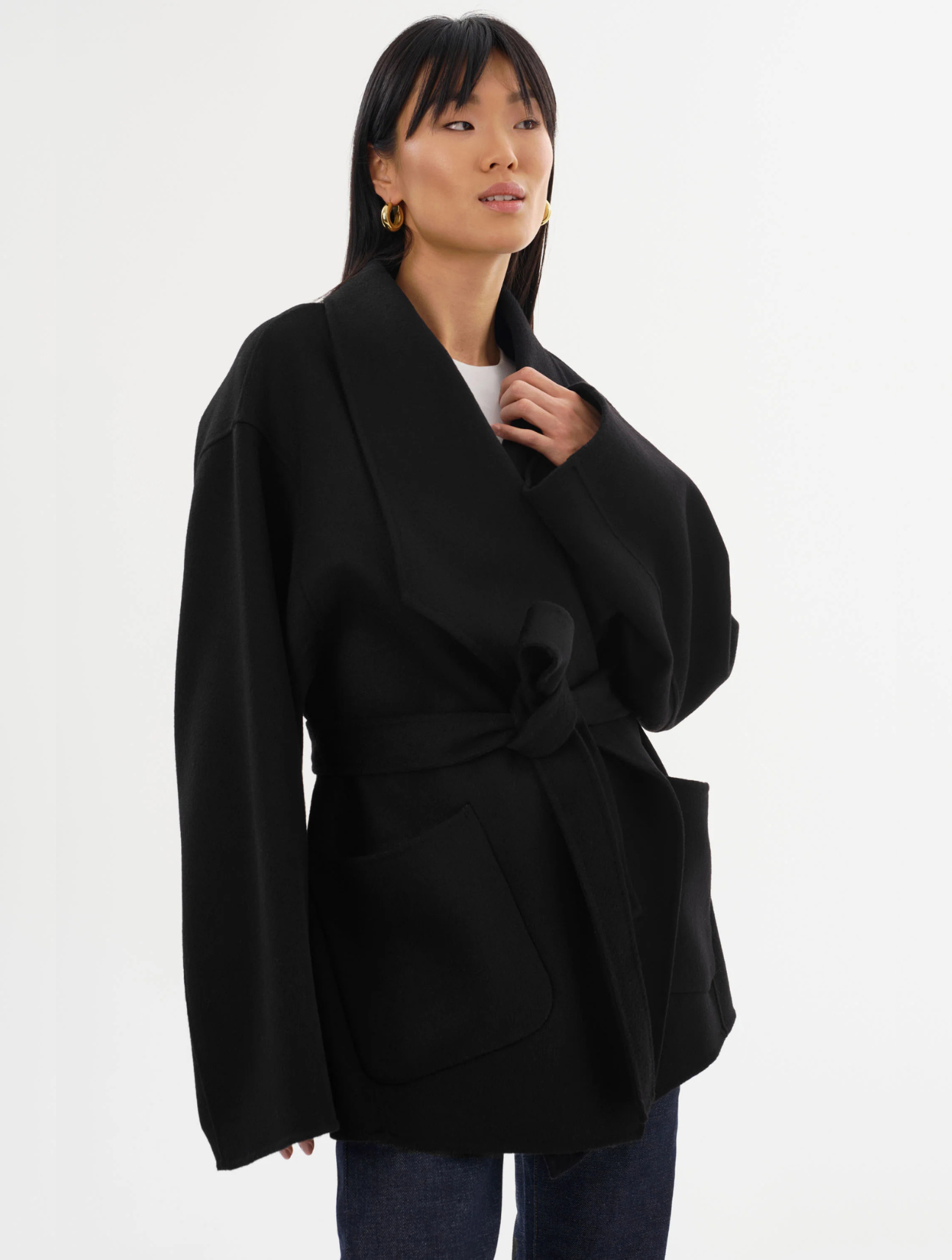 Mekia Belted Wool Coat