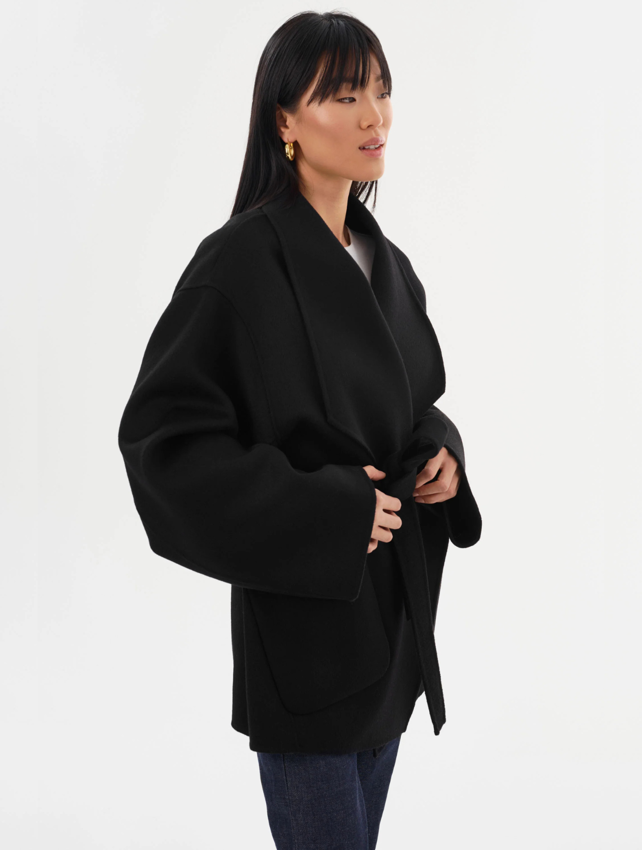 Mekia Belted Wool Coat