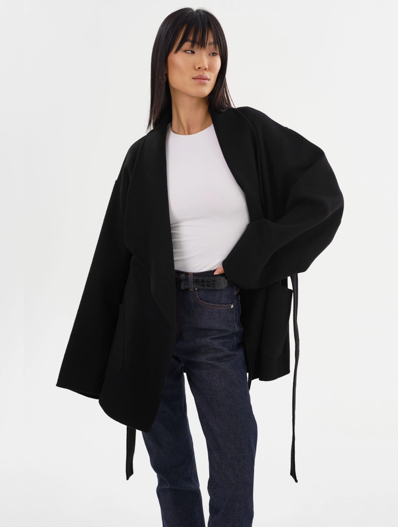 Mekia Belted Wool Coat