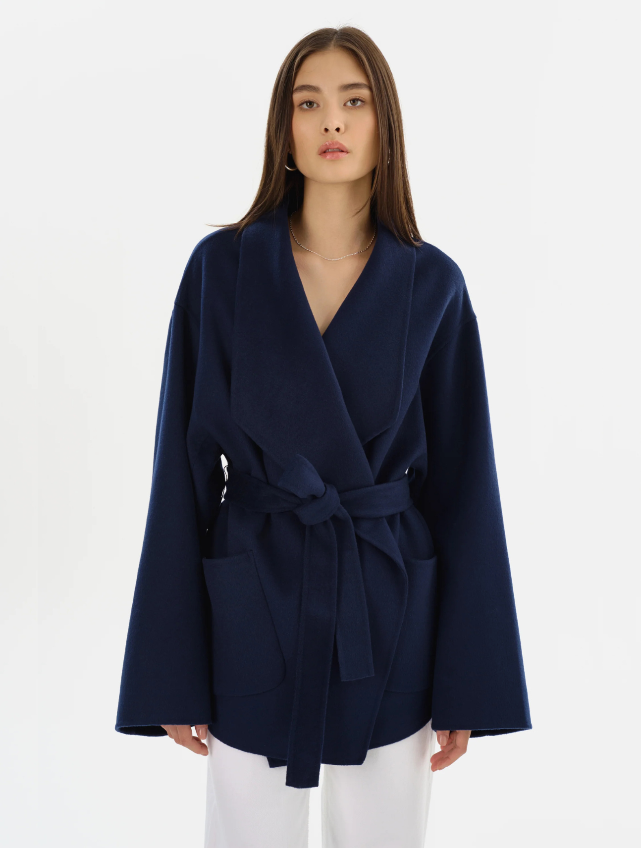 Mekia Belted Wool Coat