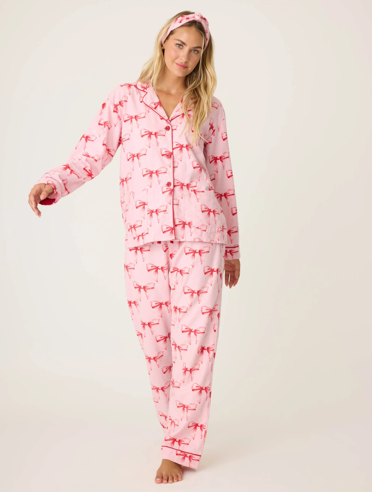 Ribbons & Bows Flannel PJ Set