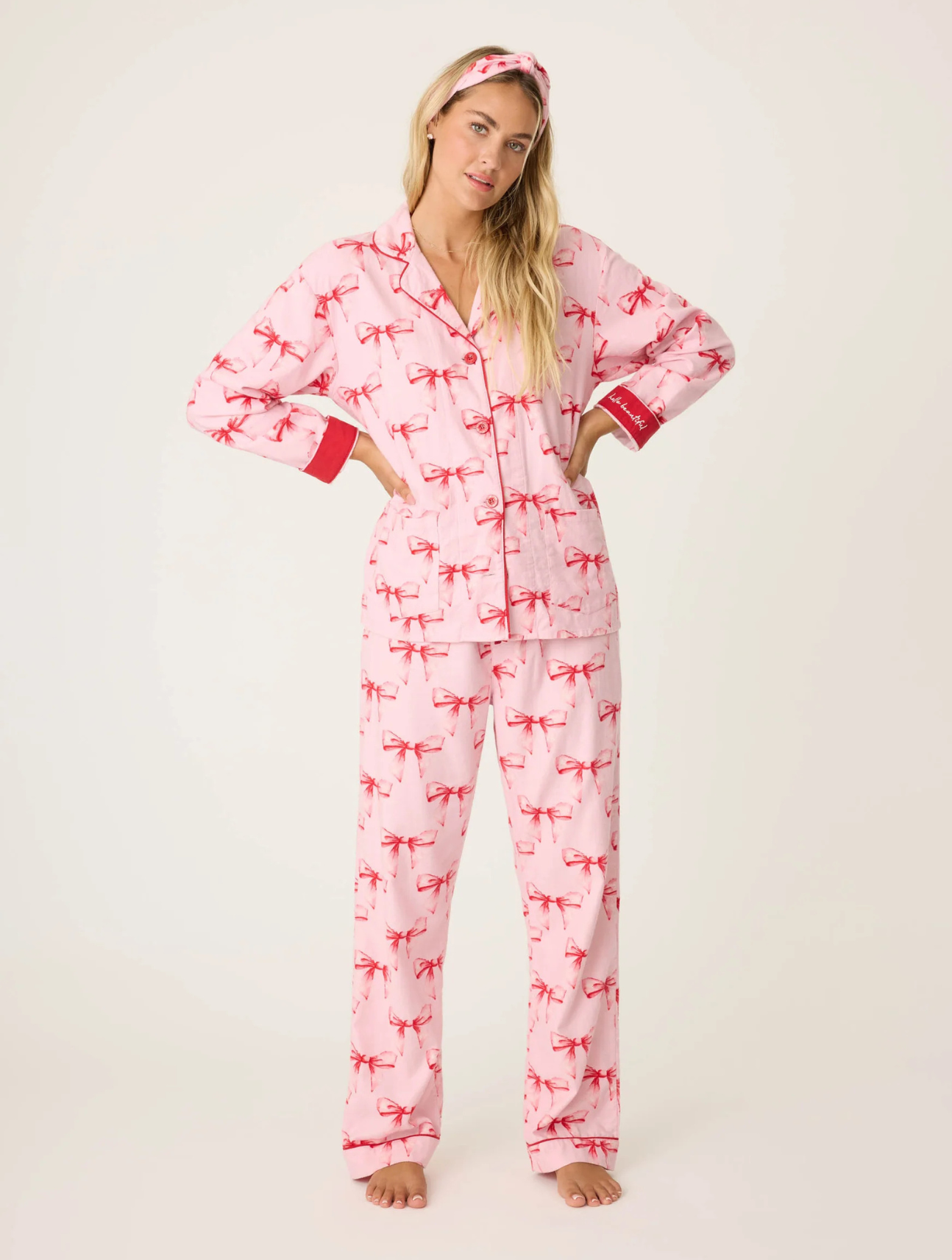 Ribbons & Bows Flannel PJ Set