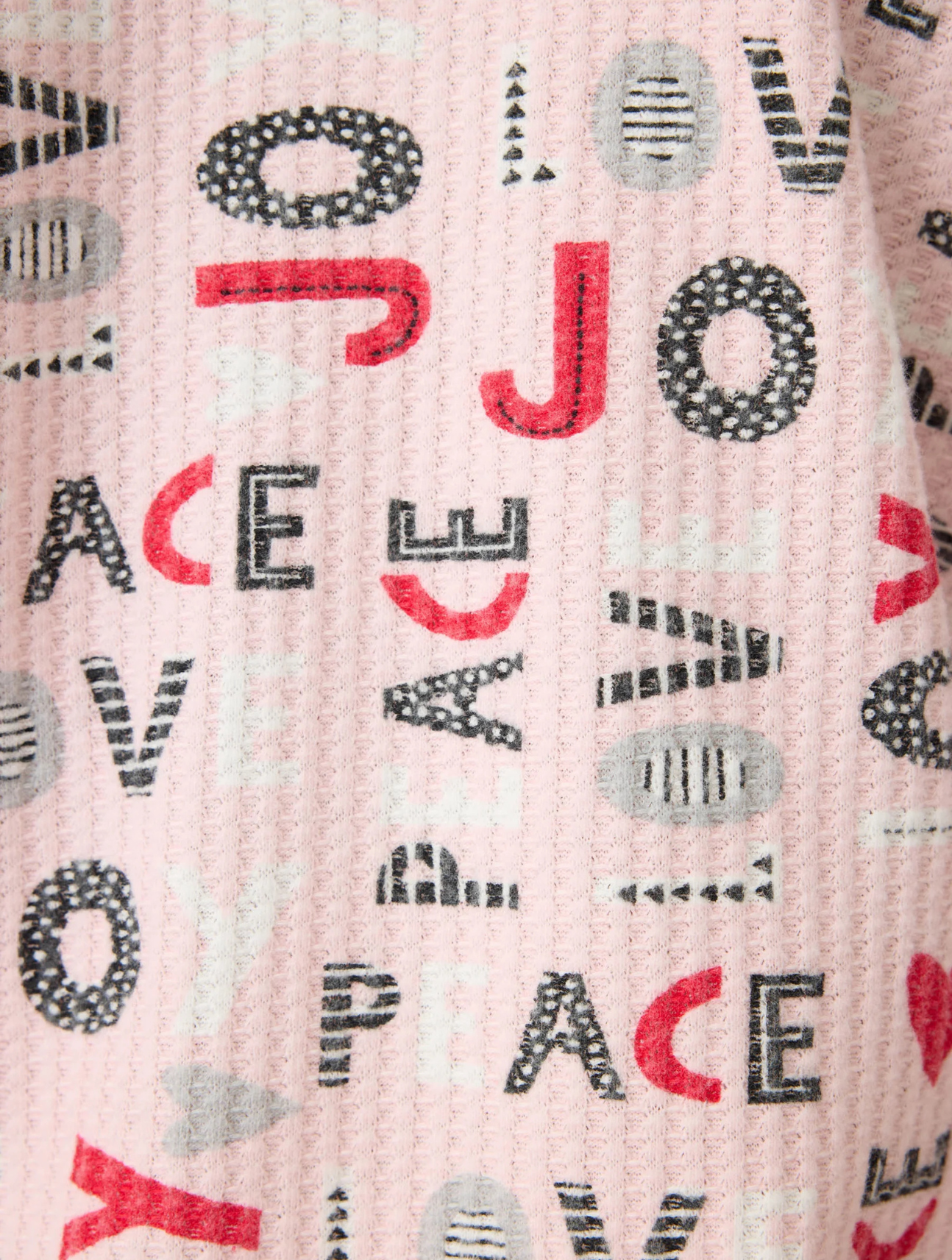 Peace & Joy Waffle Ski Jammie Set