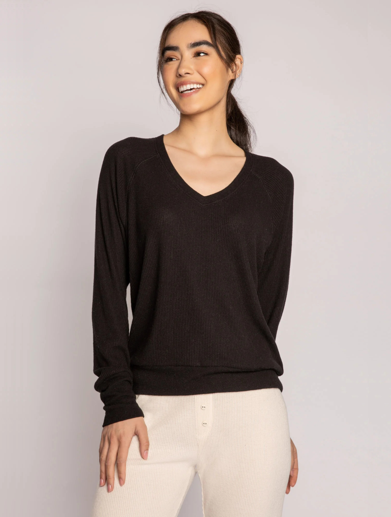 Textured Essentials Long Sleeve Top