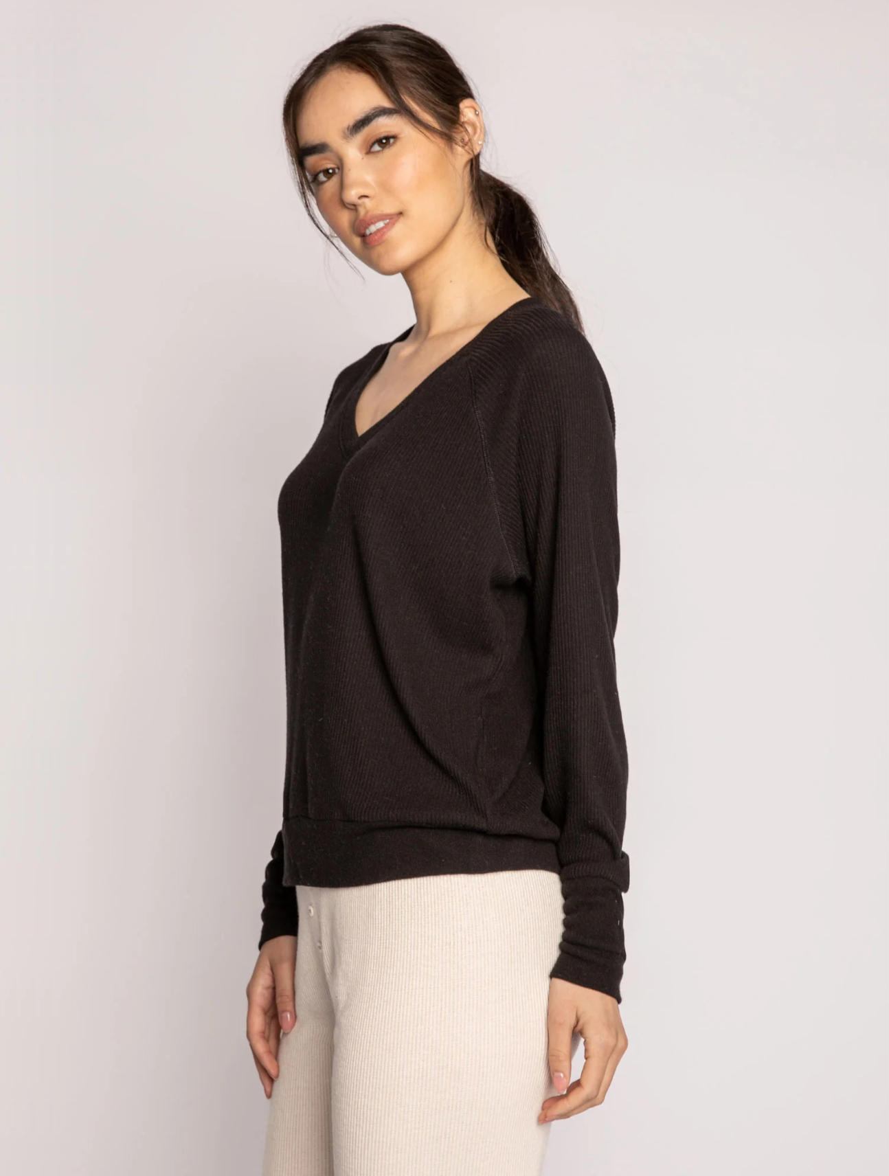 Textured Essentials Long Sleeve Top