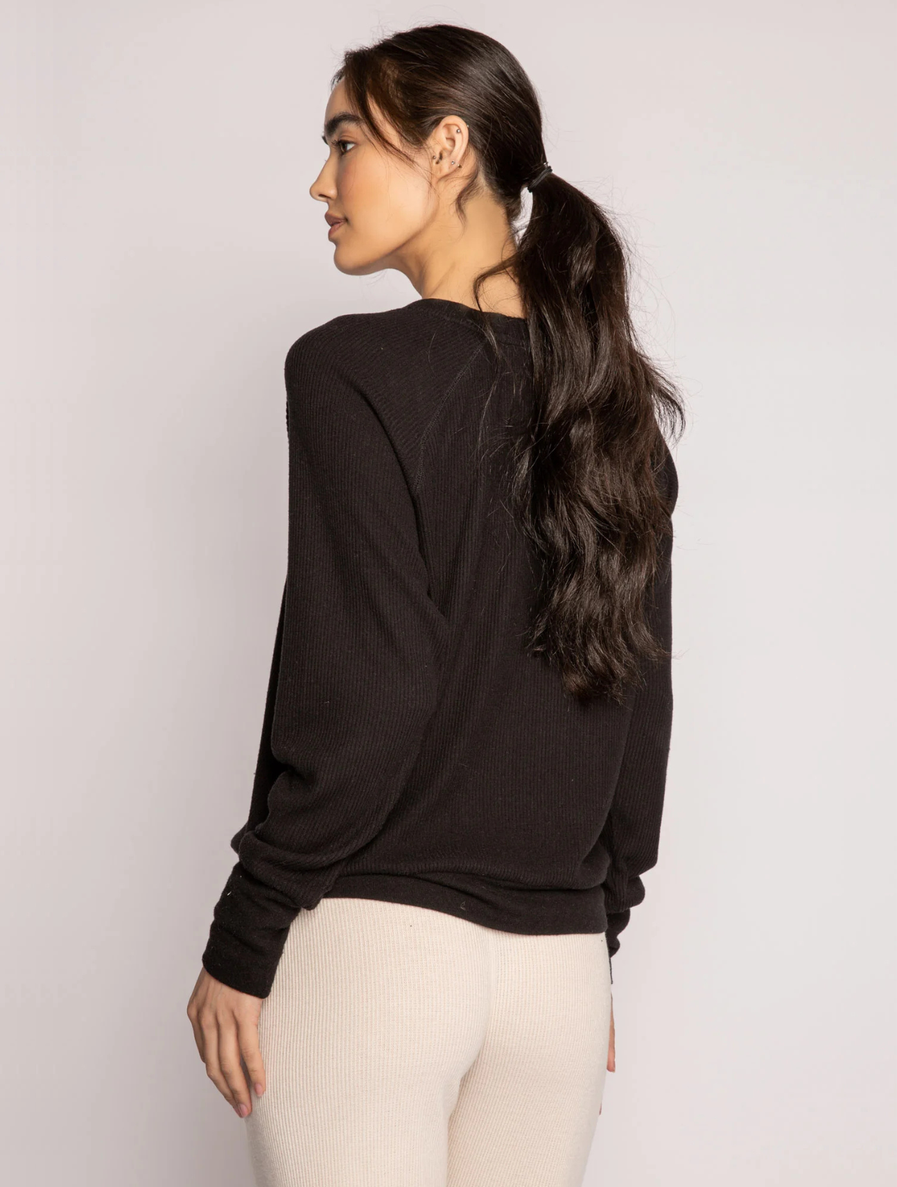 Textured Essentials Long Sleeve Top