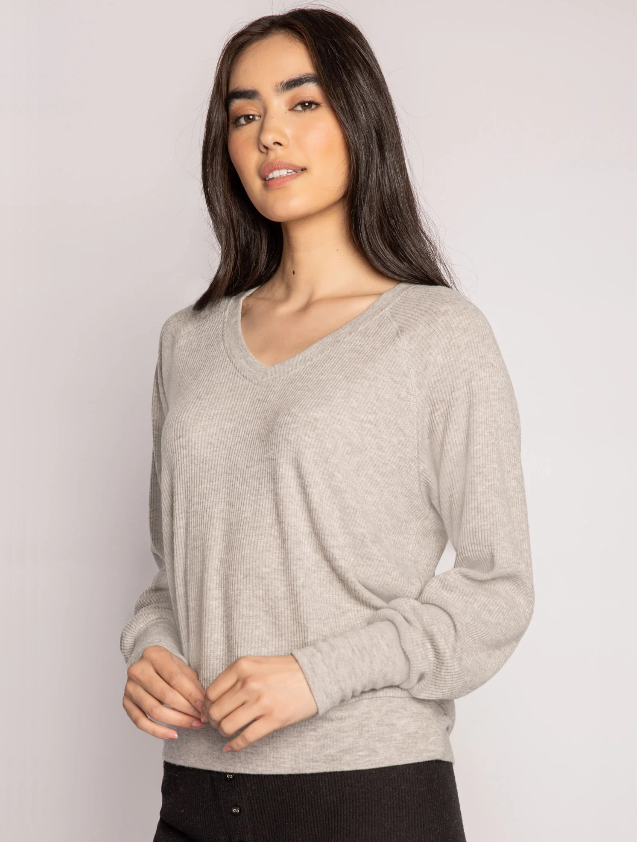 Textured Essentials Long Sleeve Top