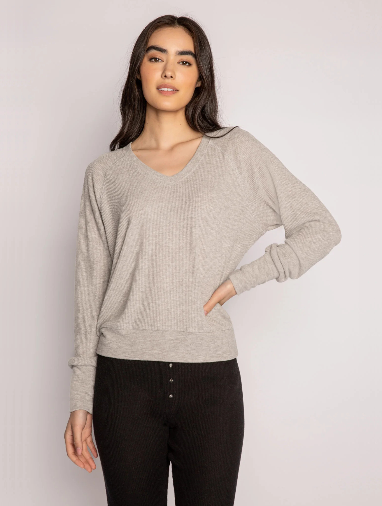 Textured Essentials Long Sleeve Top