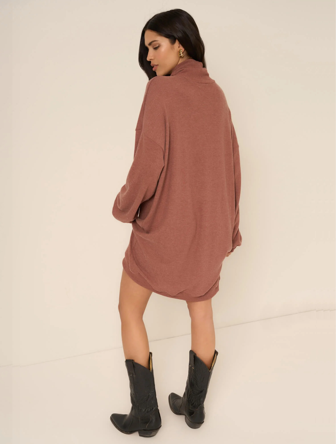 Kai Funnel Neck Cozy Dress