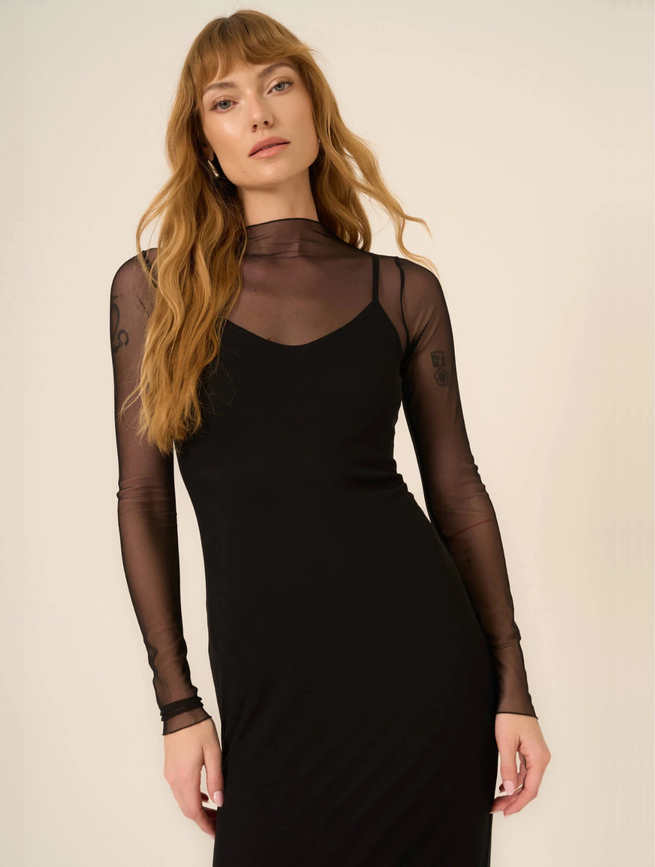 Shibon Layered Mesh Dress