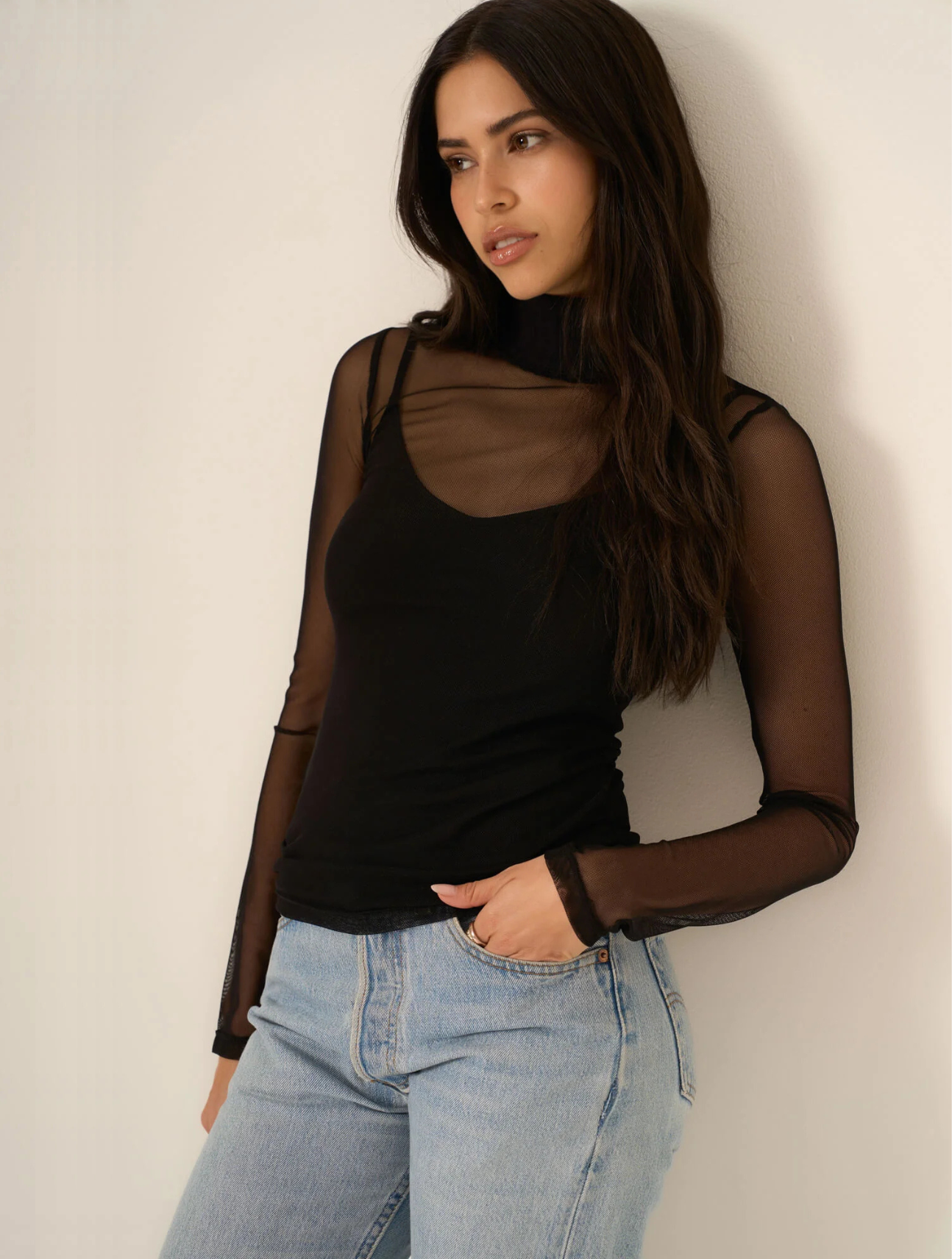 Serafina Layered Mesh Long Sleeve