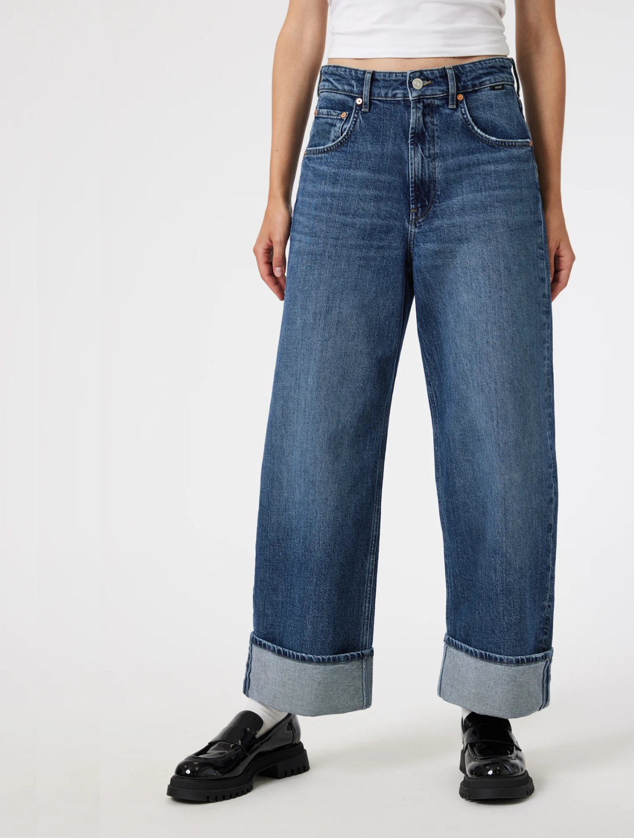 Sandra Cuffed Wide Leg Jean