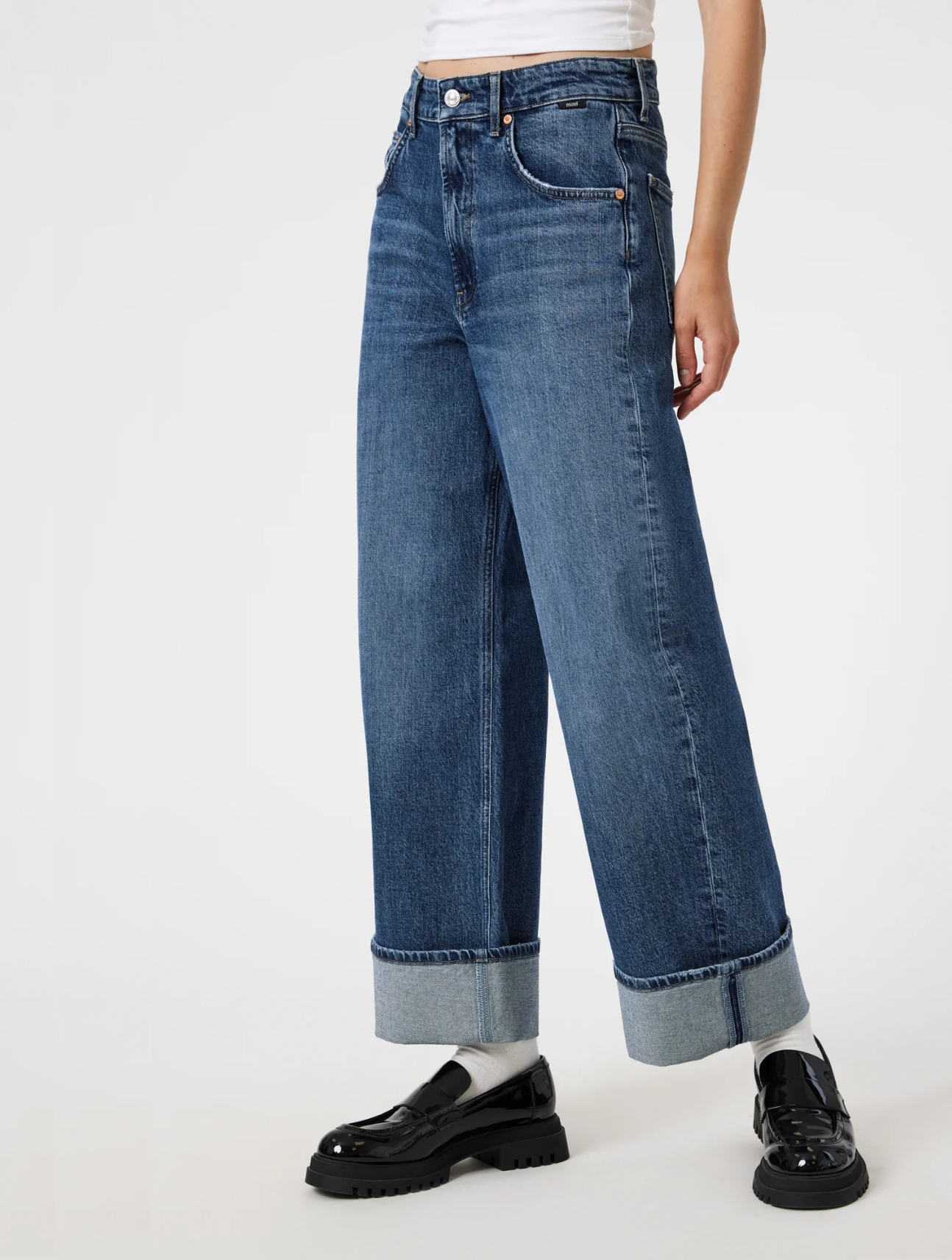 Sandra Cuffed Wide Leg Jean