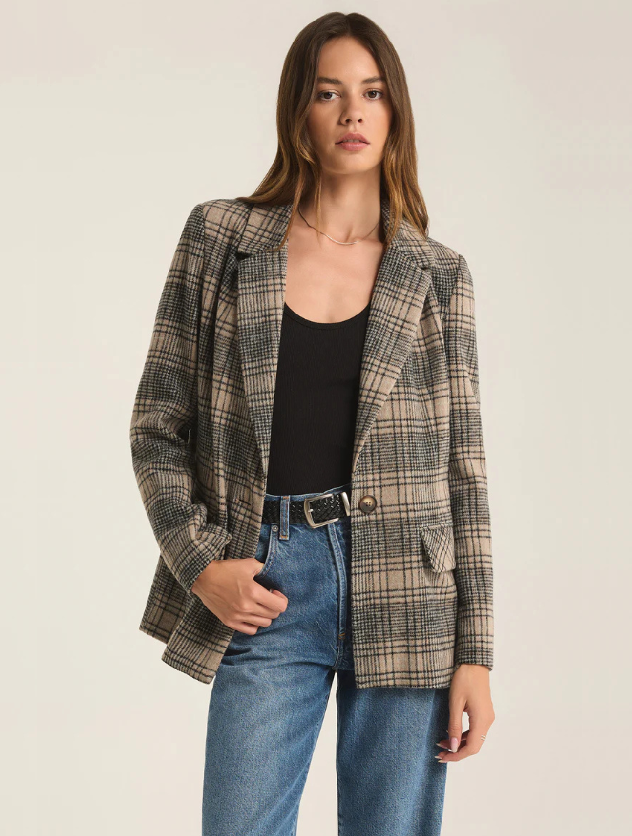 Kingston Relaxed Plaid Blazer