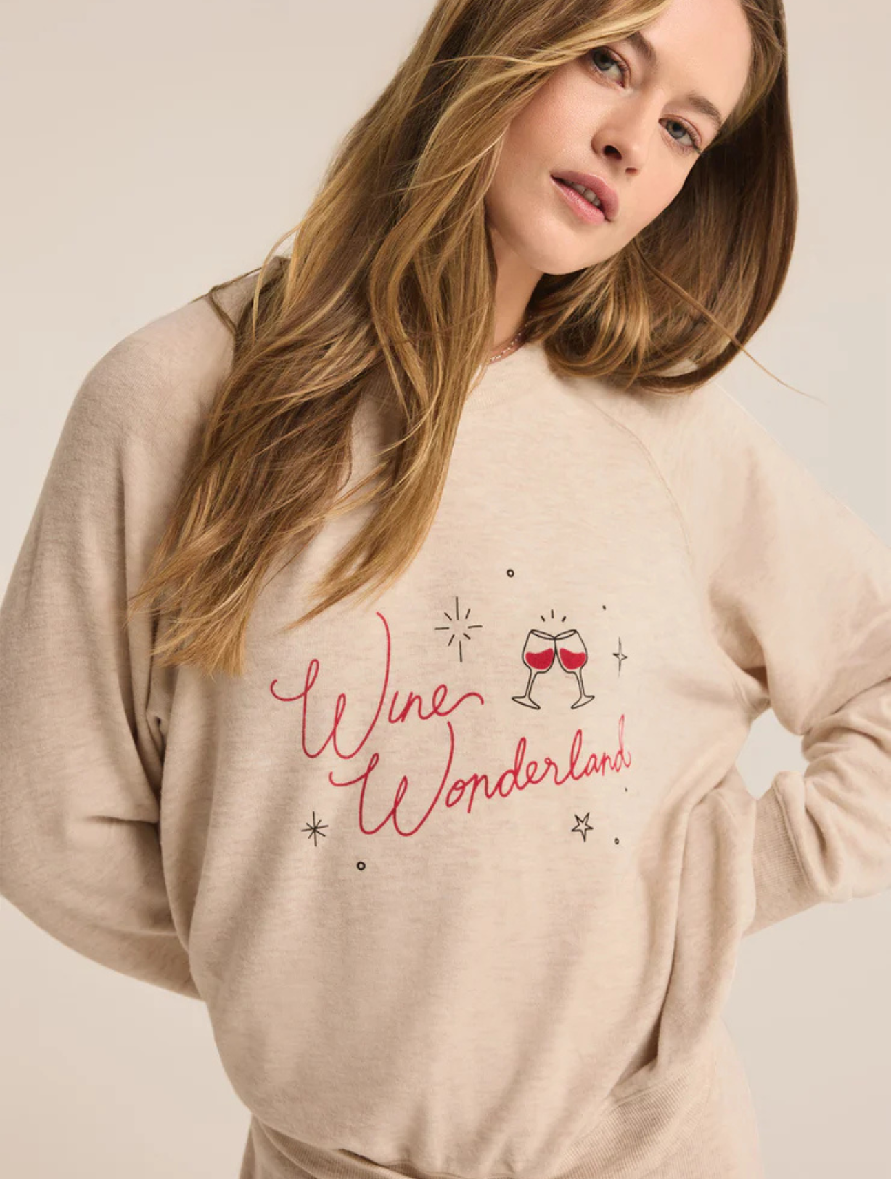 Wine Wonderland Cloud Knit Top