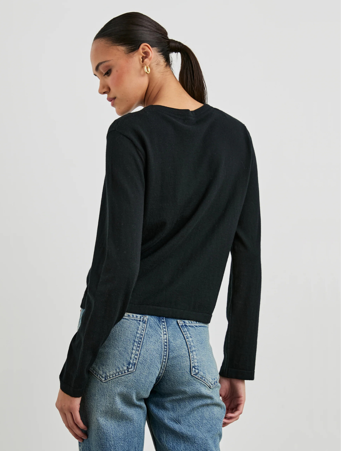 Cotton Cashmere Long Sleeve Top