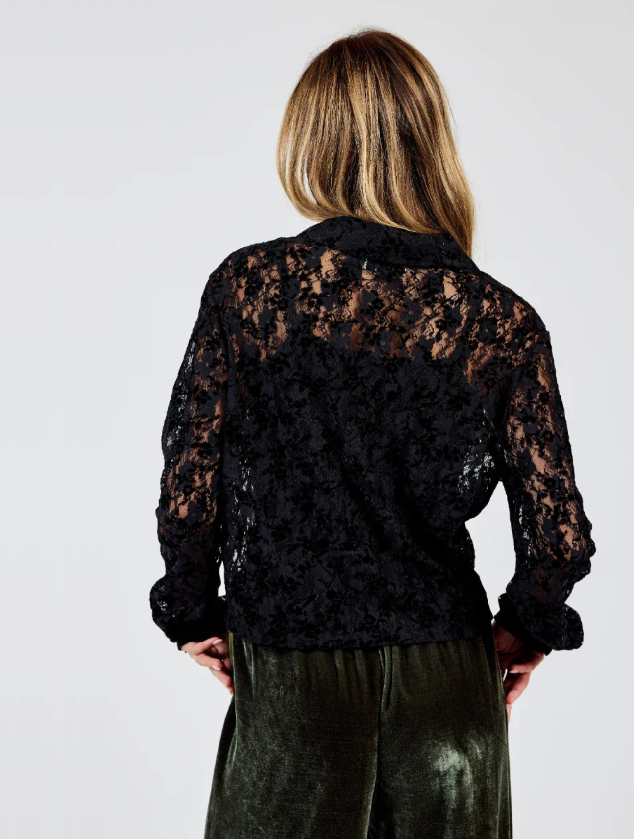 At Dusk Velvet Lace Shirt