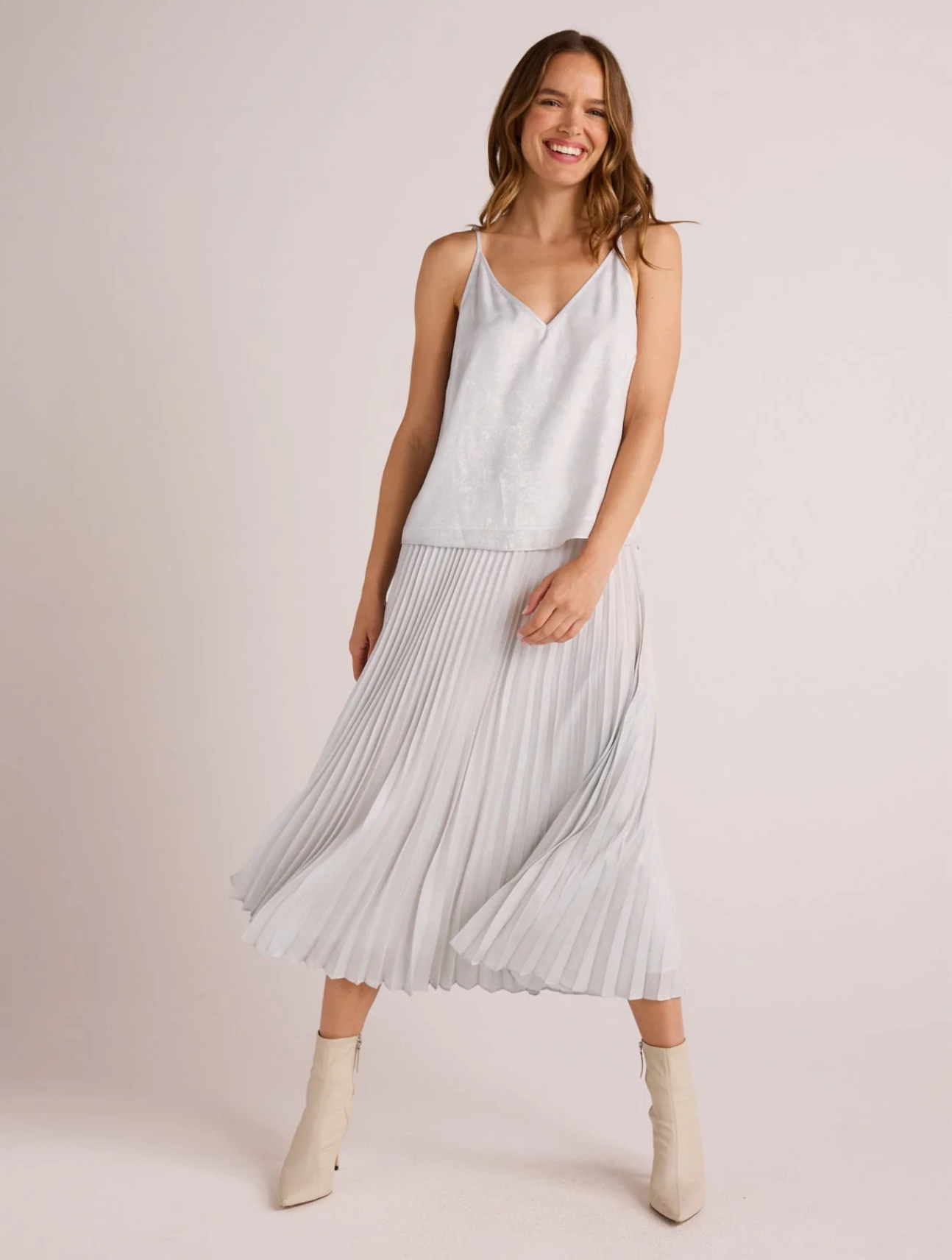 Hand Pleated Midi Skirt