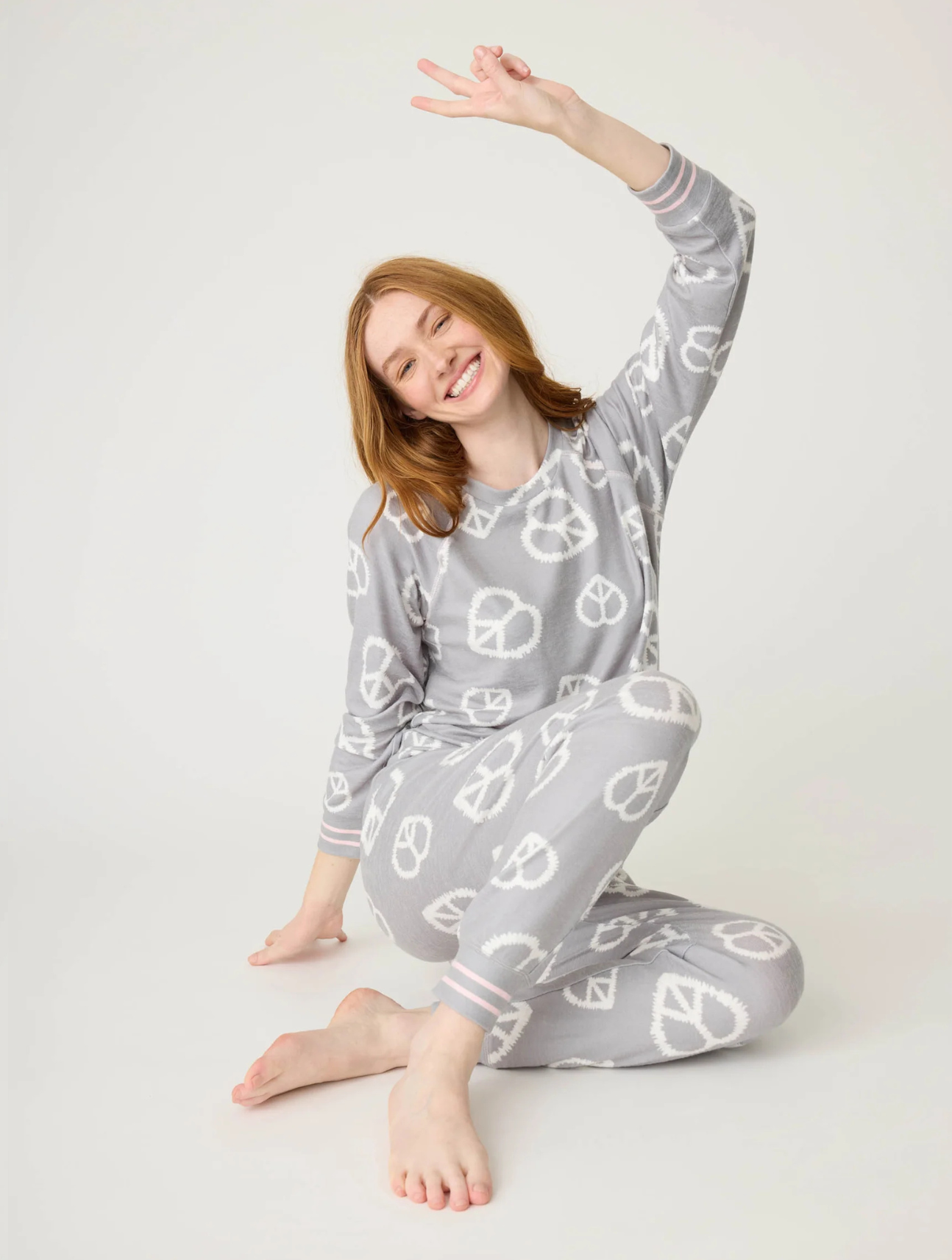 Full Of Love Peace Heart PJ Set