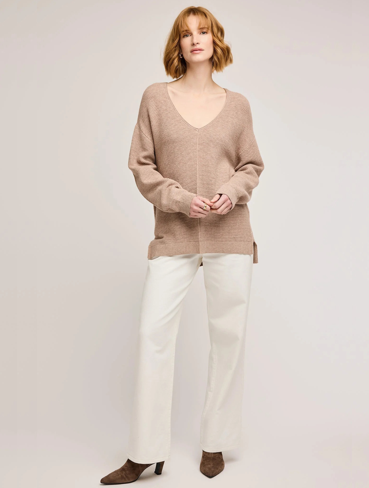 Lisbon V-Neck Knit Sweater