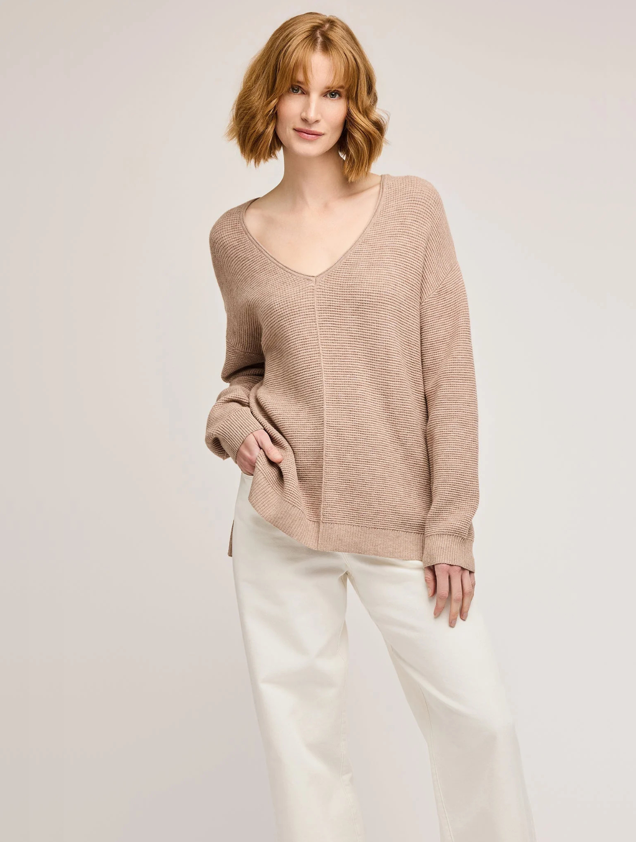 Lisbon V-Neck Knit Sweater