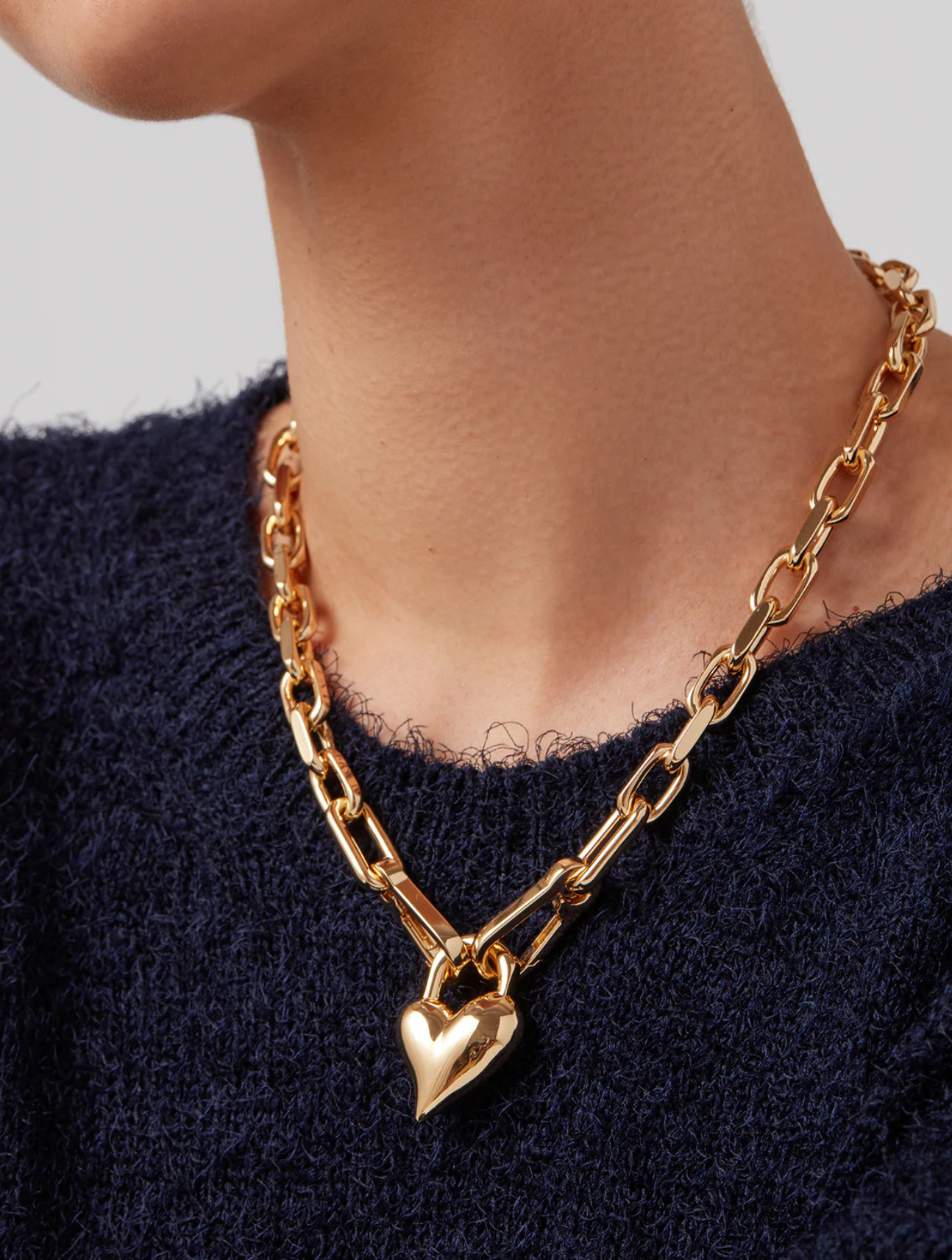 Padlock Heart Pendant Necklace