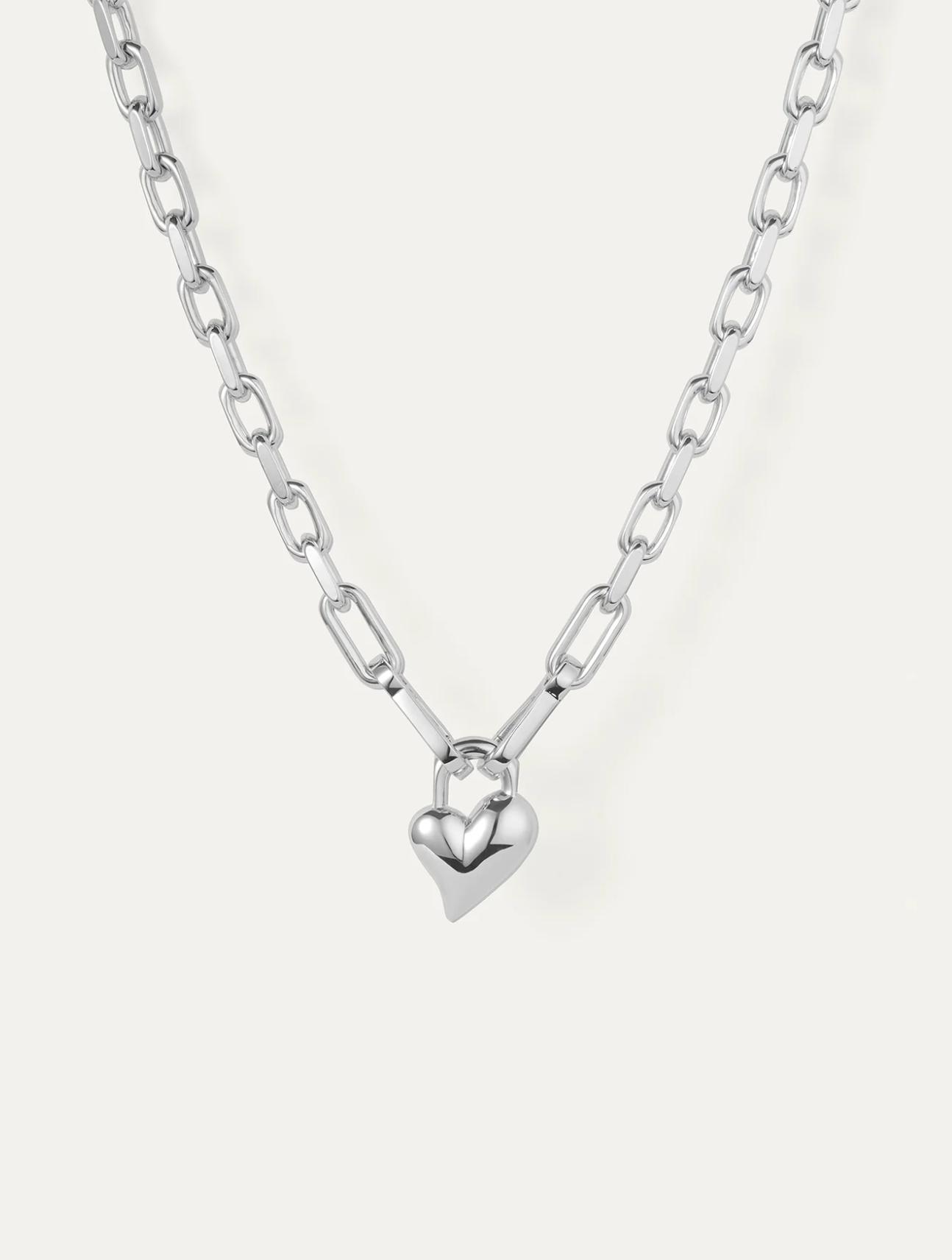 Padlock Heart Pendant Necklace