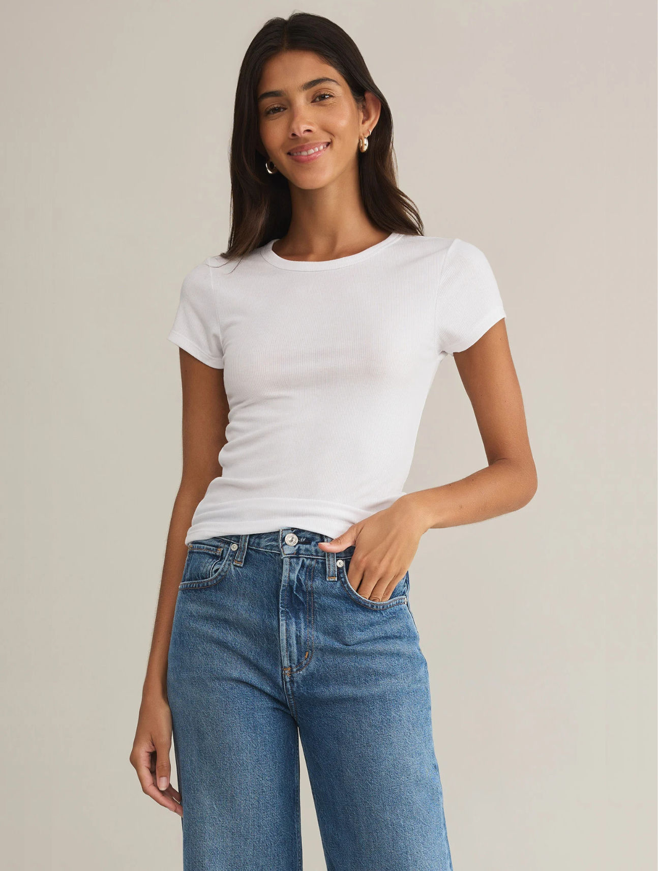 Avery Fitted Rib Tee