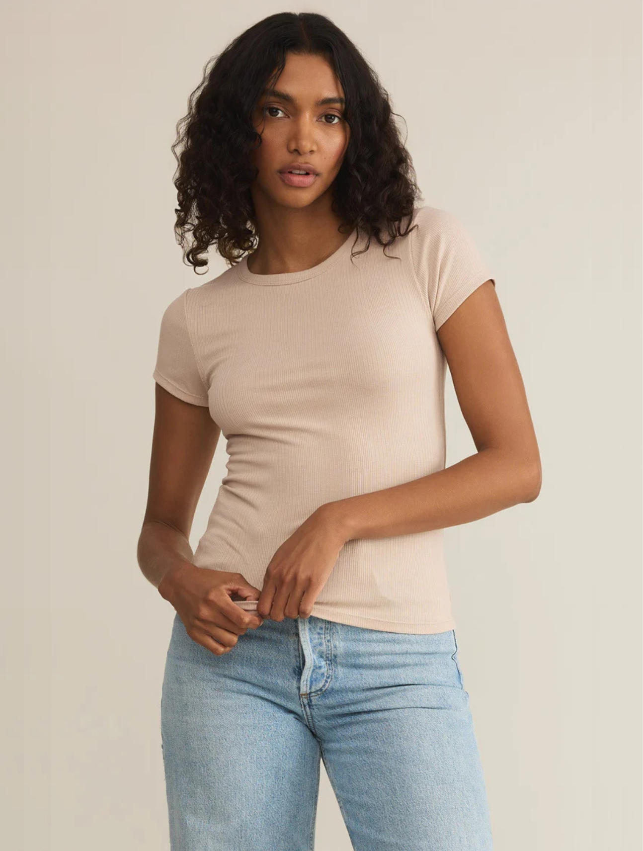 Avery Fitted Rib Tee