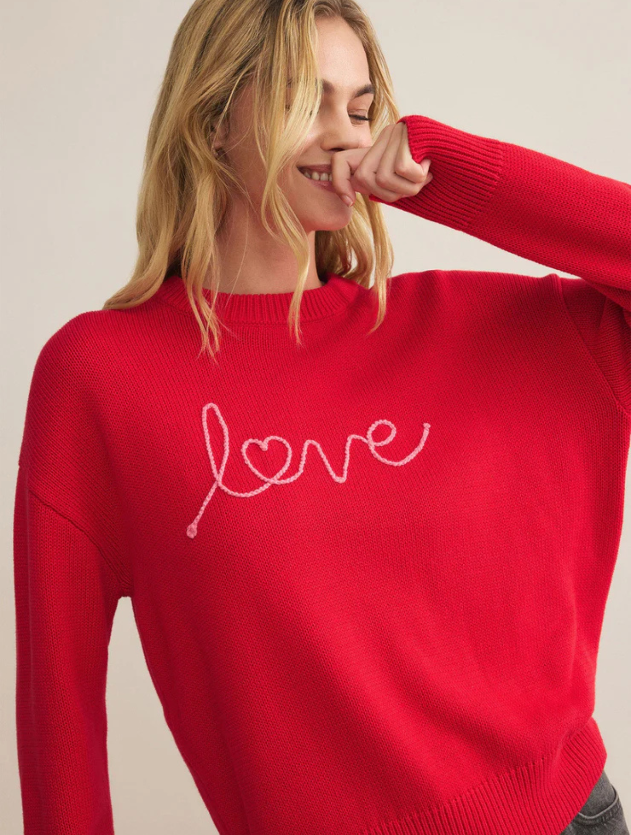 Love Notes Boyfriend Sweater