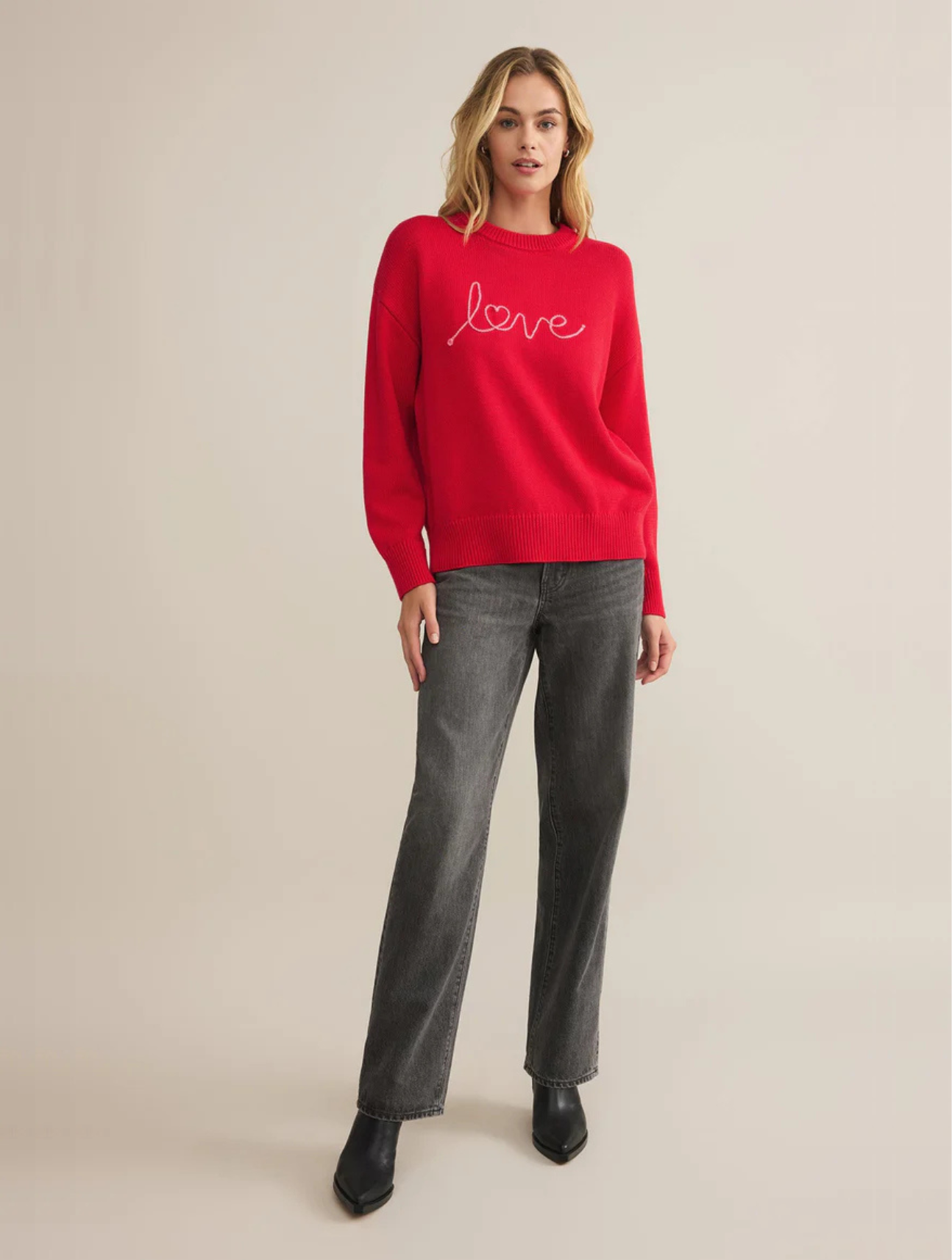 Love Notes Boyfriend Sweater