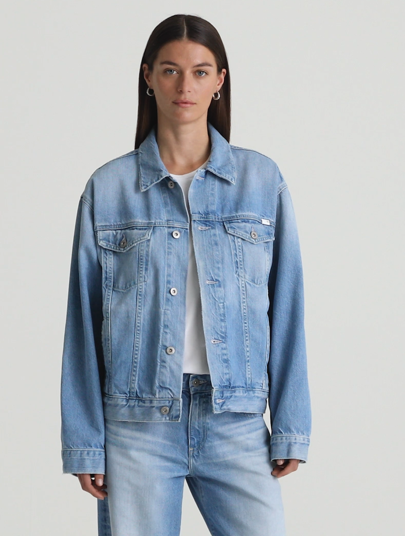 Ramie Oversized Trucker Jacket