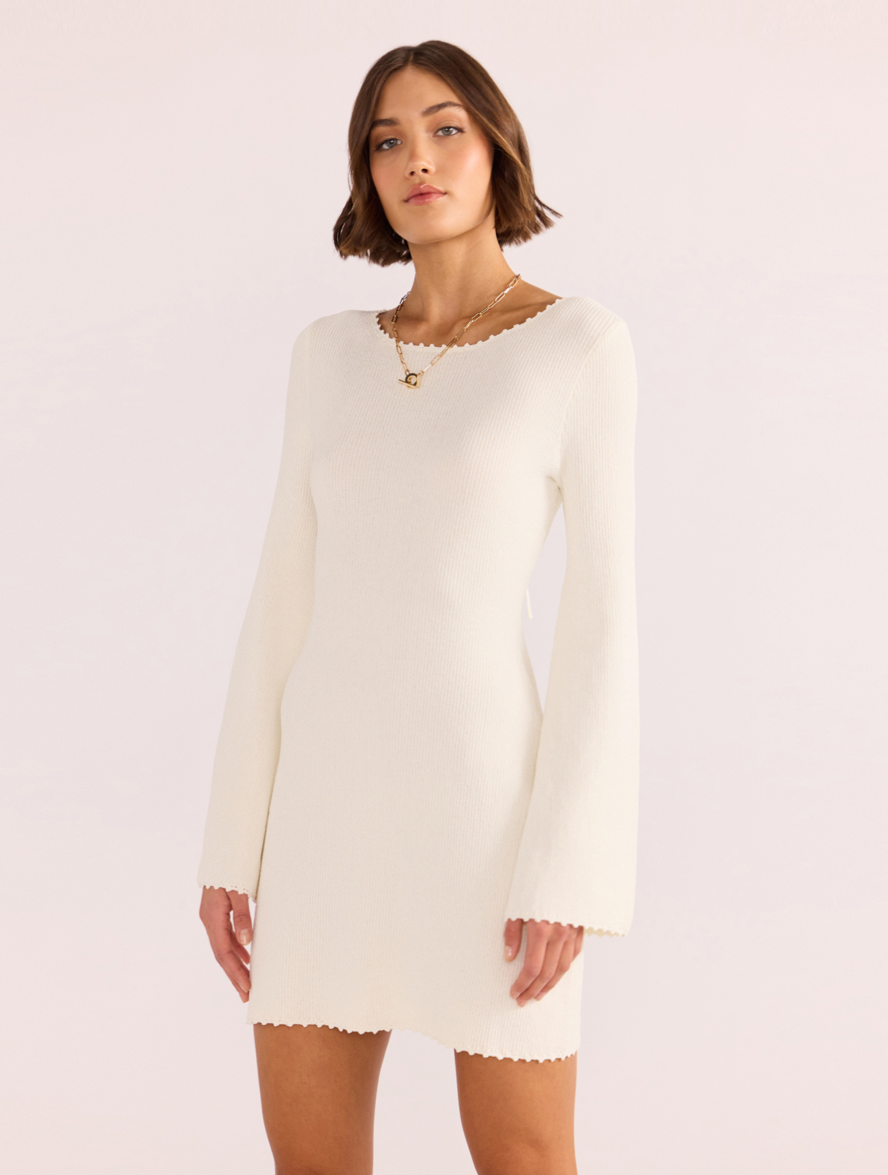 Isla Boucle Knit Mini Dress