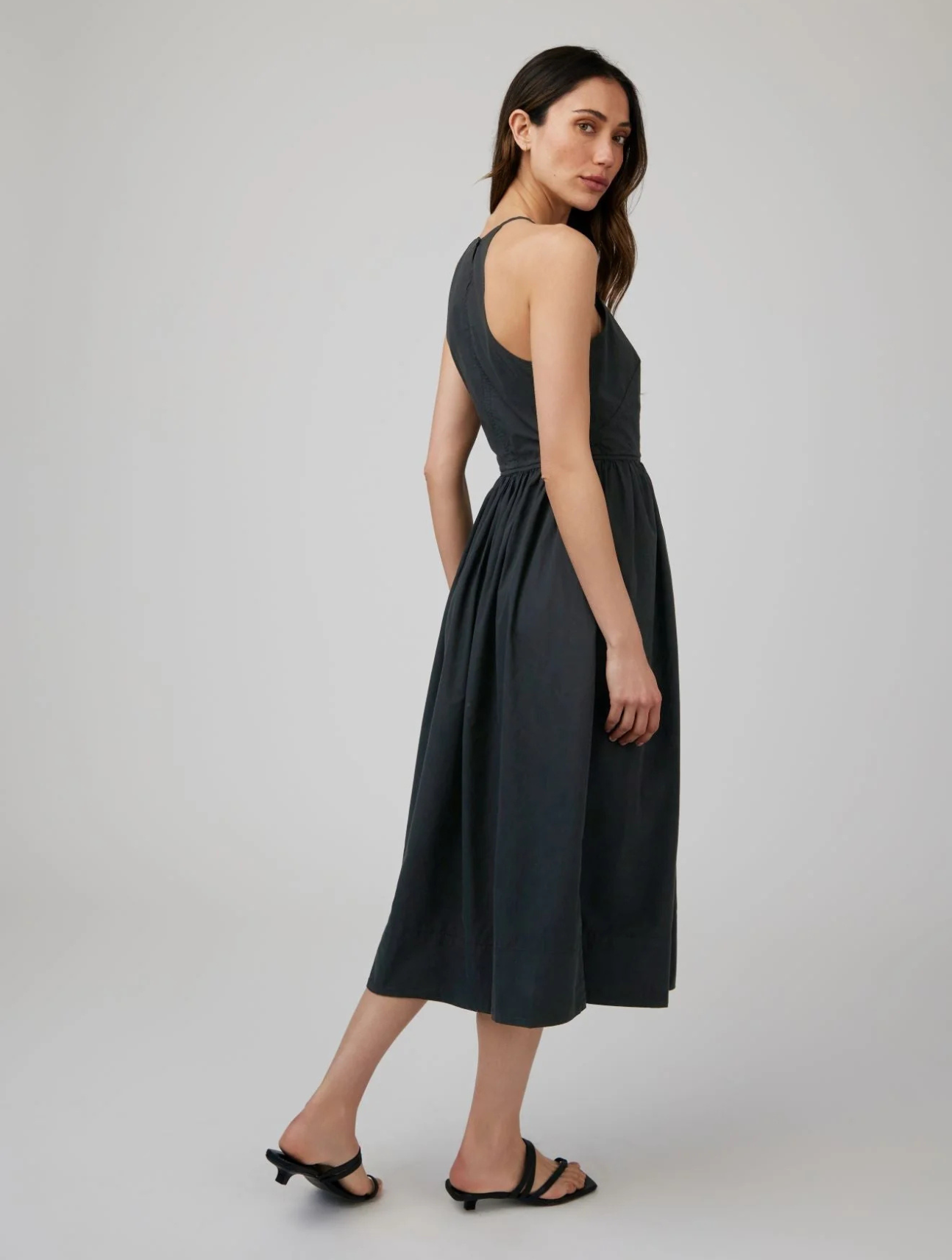 Fitted Midi Halter Dress