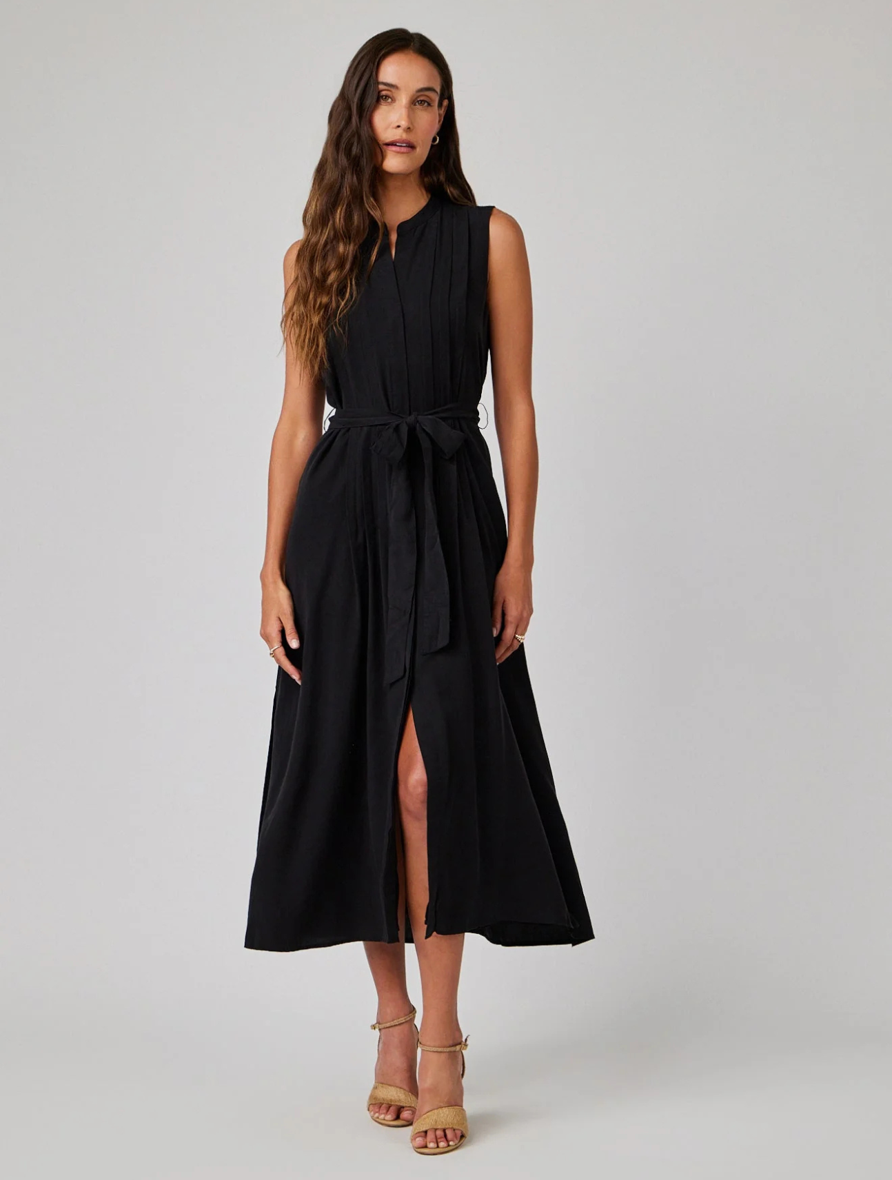 Pintuck Maxi Dress