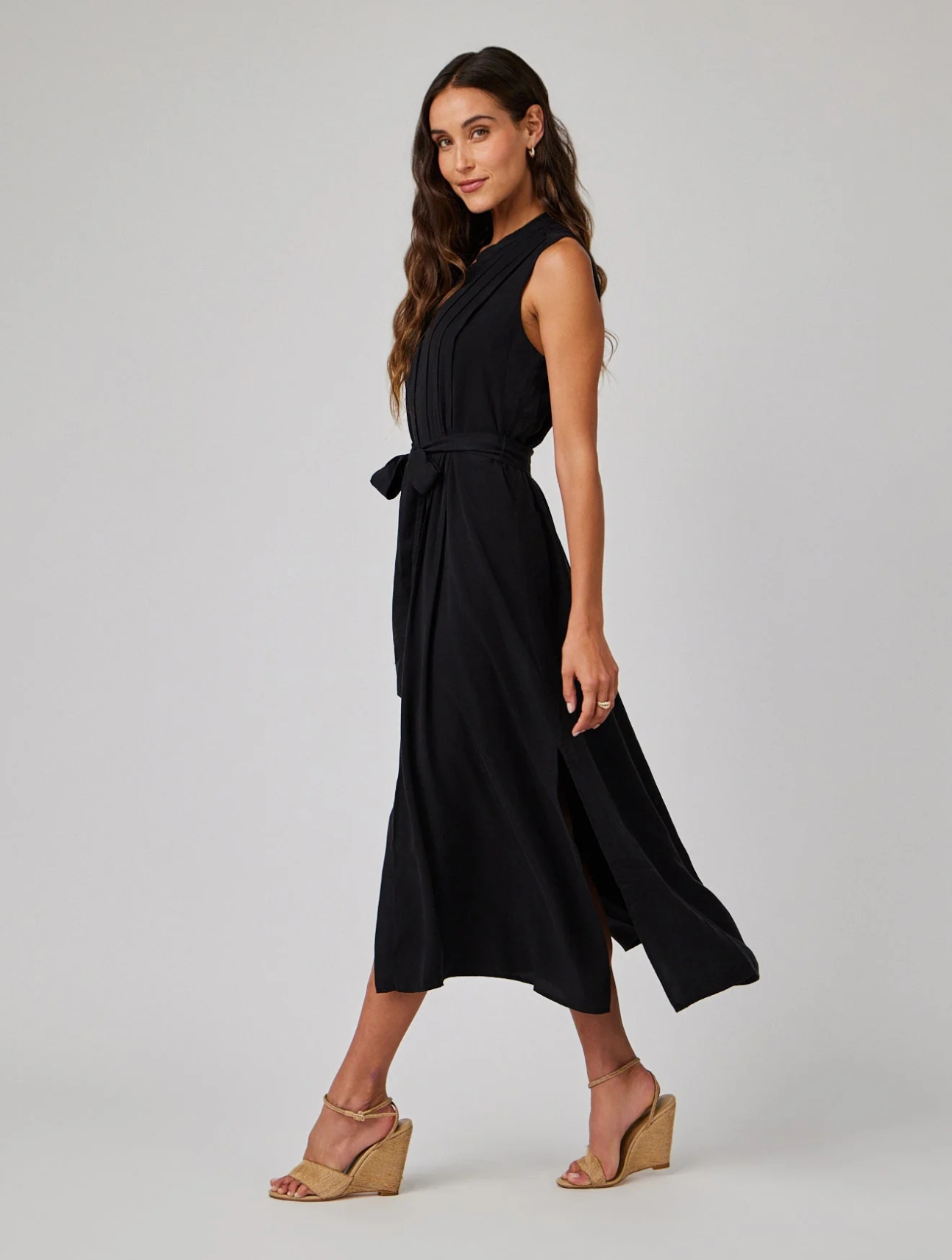 Pintuck Maxi Dress