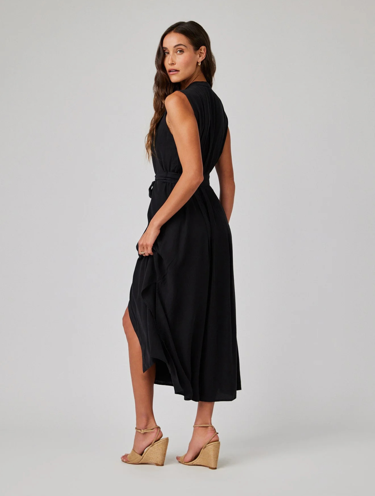 Pintuck Maxi Dress